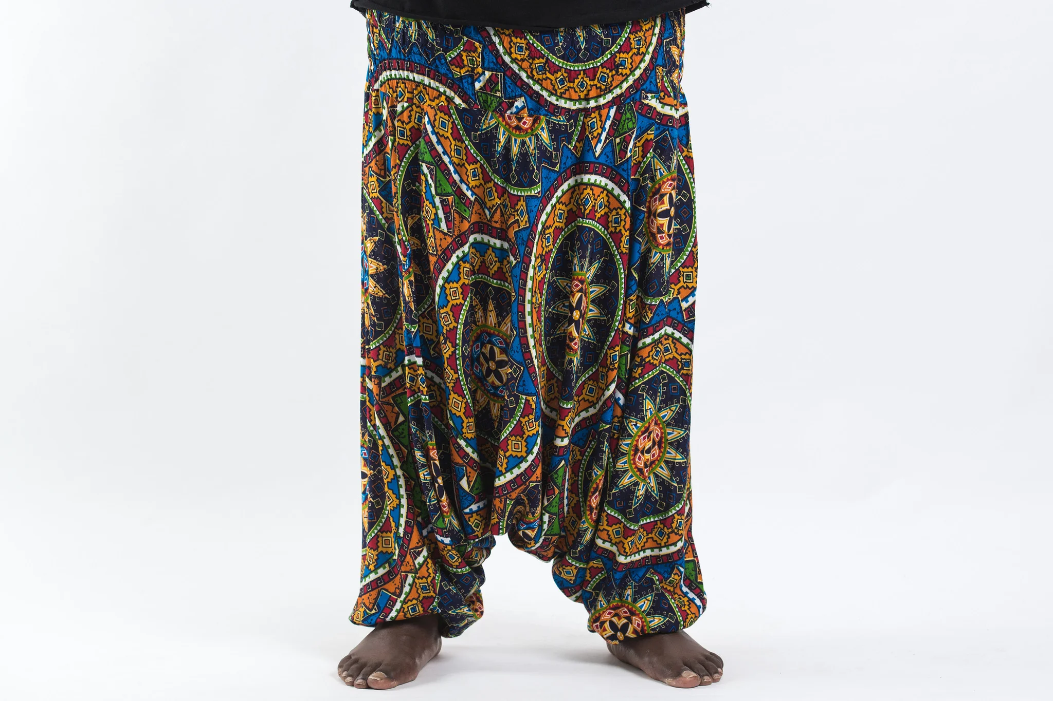2825-Plus-Size-Star-Mandalas-Drop-Crotch-Men-s-Harem-Pants-in-Blue-2.webp Plus Size Star Mandalas Drop Crotch Men's Harem Pants in Blue