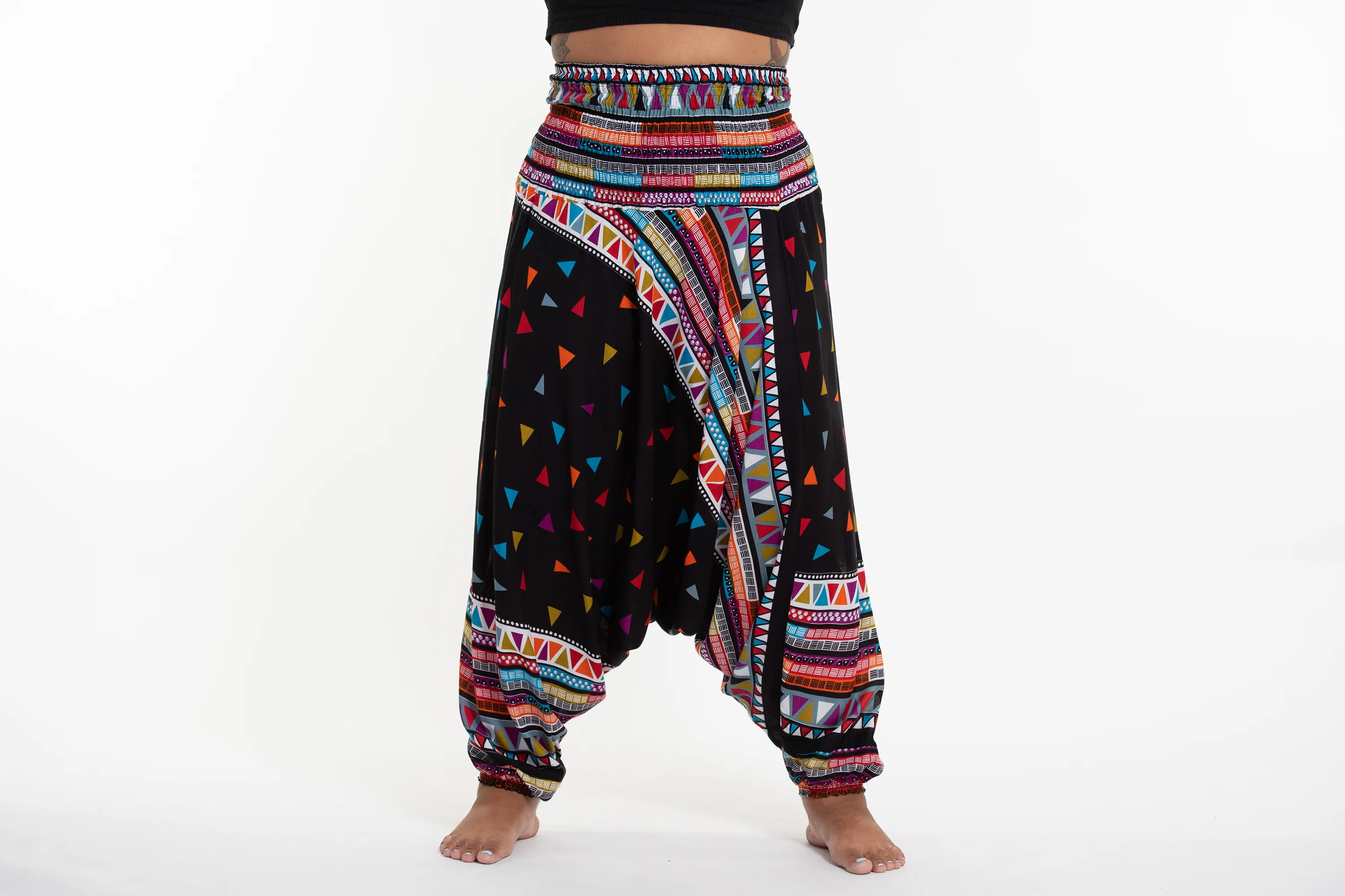 2829-Plus-Size-Triangles-2-in-1-Jumpsuit-Harem-Pants-in-Black-2.webp Plus Size Triangles 2-in-1 Jumpsuit Harem Pants in Black