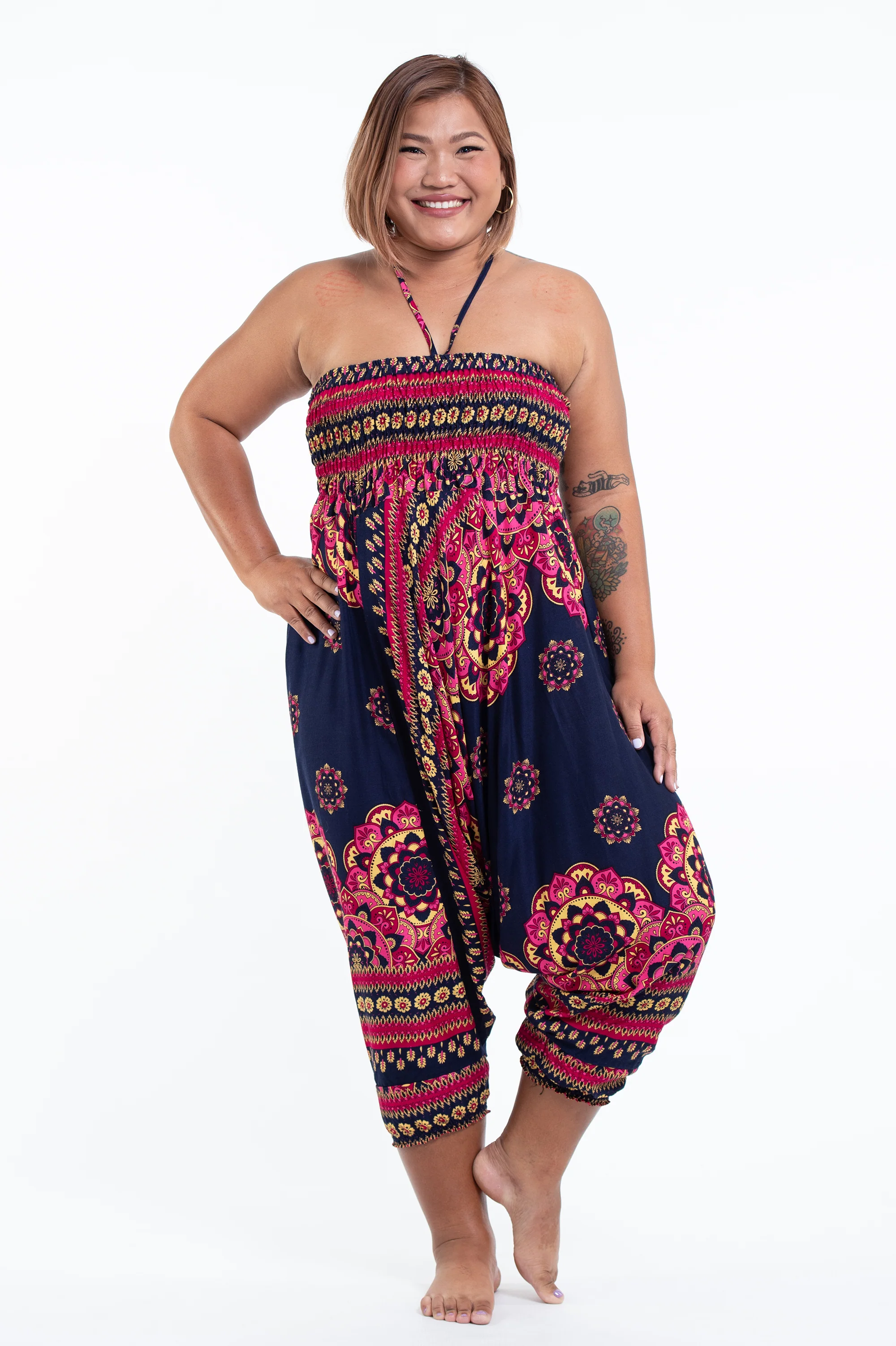 2835-Plus-Size-Lotus-Mandalas-2-in-1-Jumpsuit-Harem-Pants-in-Navy-5.webp Plus Size Lotus Mandalas 2-in-1 Jumpsuit Harem Pants in Navy