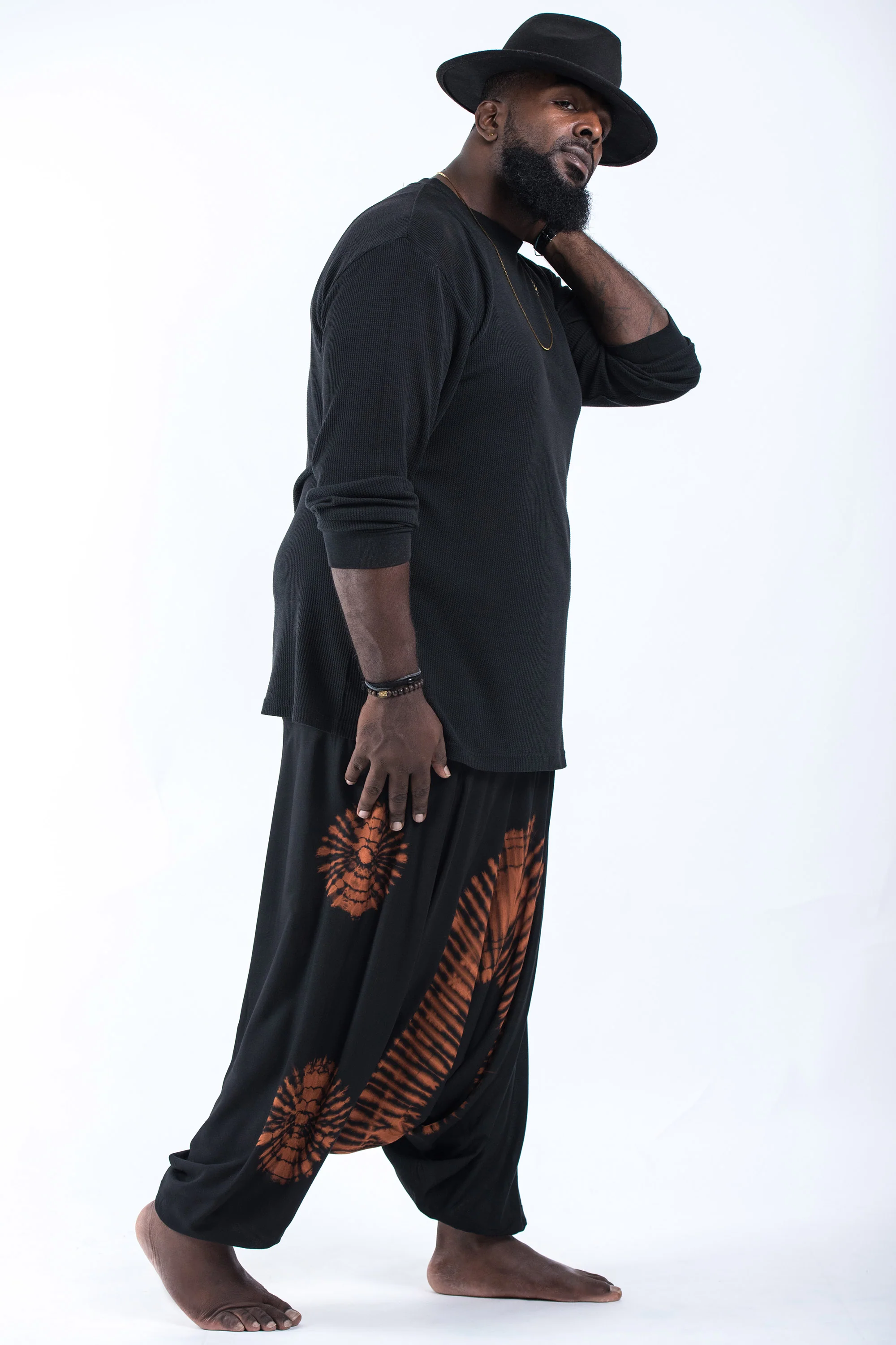 2837-Plus-Size-Tie-Dye-Drop-Crotch-Men-s-Harem-Pants-in-Black-07-3.webp Plus Size Tie Dye Drop Crotch Men's Harem Pants in Black 07