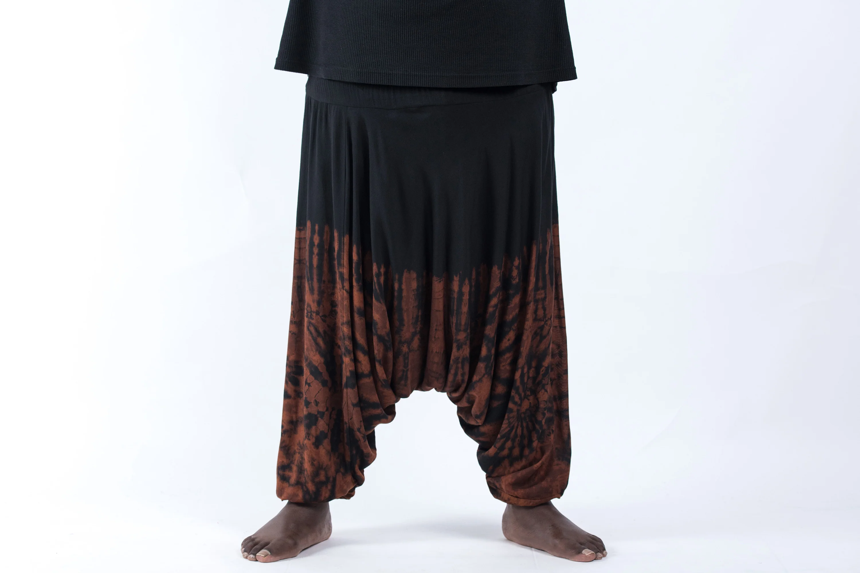 2841-Plus-Size-Tie-Dye-Drop-Crotch-Men-s-Harem-Pants-in-Black-01-2.webp Plus Size Tie Dye Drop Crotch Men's Harem Pants in Black 01