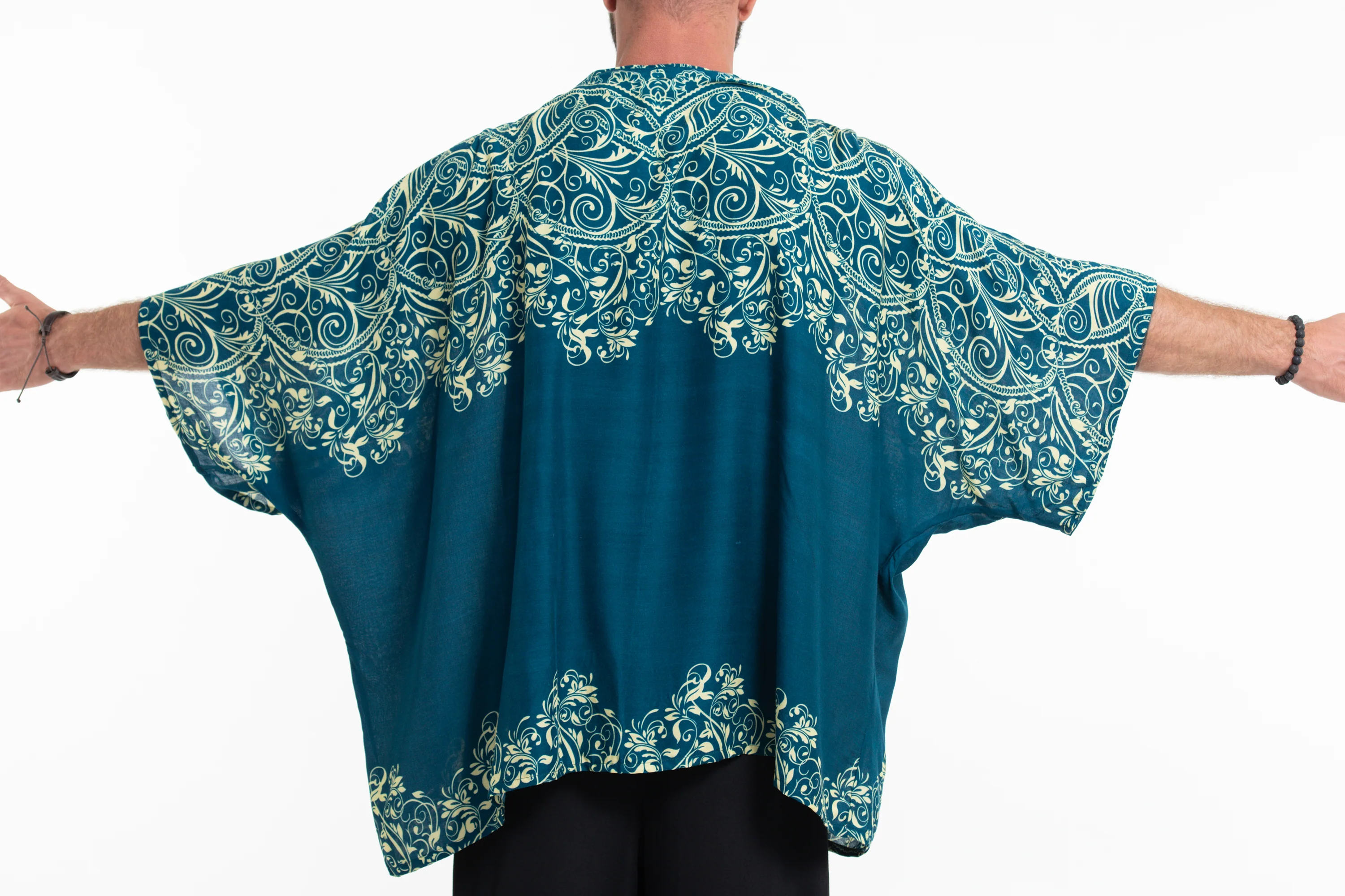 2842-Vines-Kimono-Cardigan-in-Turquoise-6.webp Vines Kimono Cardigan in Turquoise