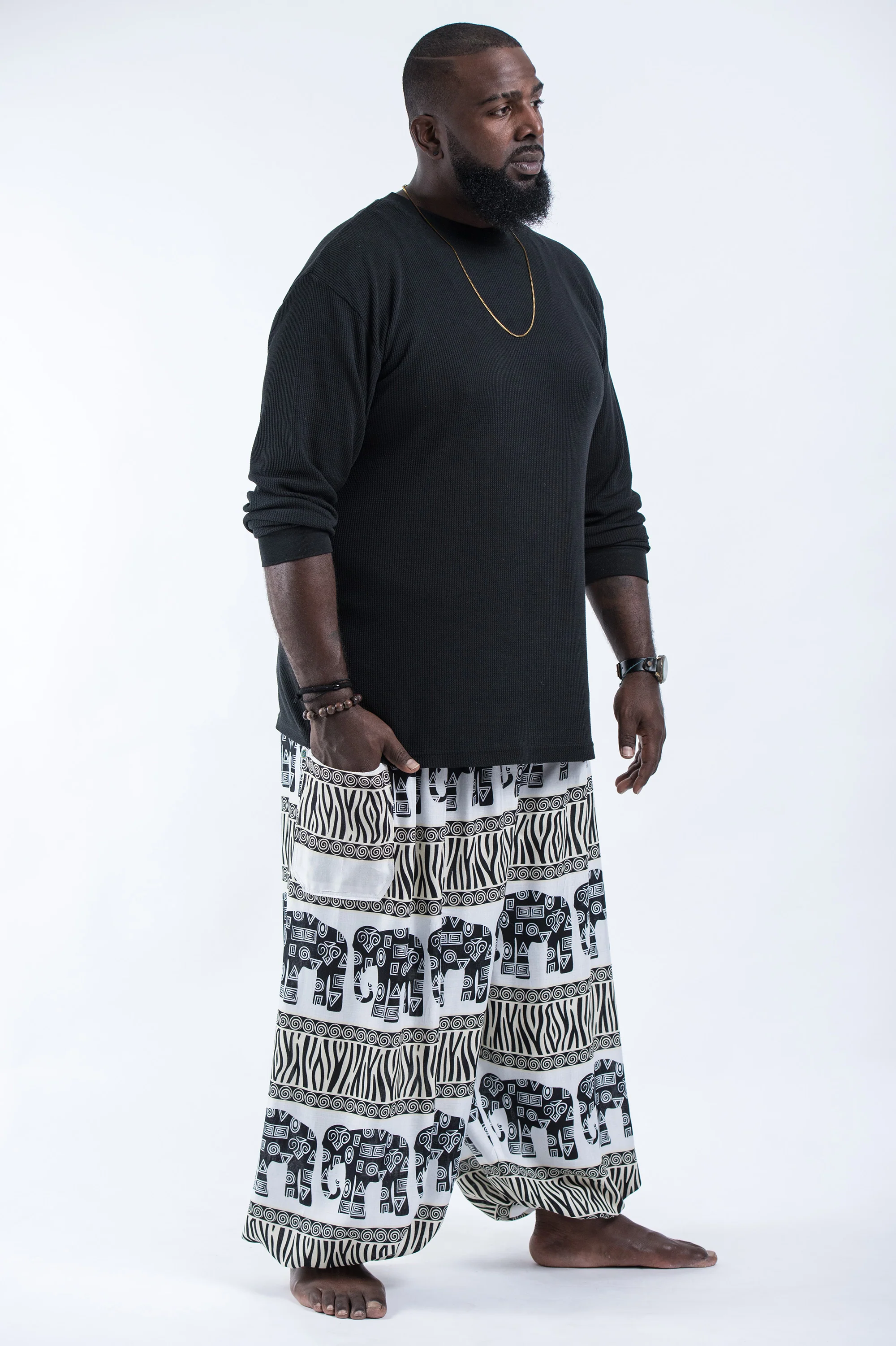 2845-Plus-Size-Safari-Elephant-Men-s-Elephant-Pants-in-White-3.webp Plus Size Safari Elephant Men's Elephant Pants in White