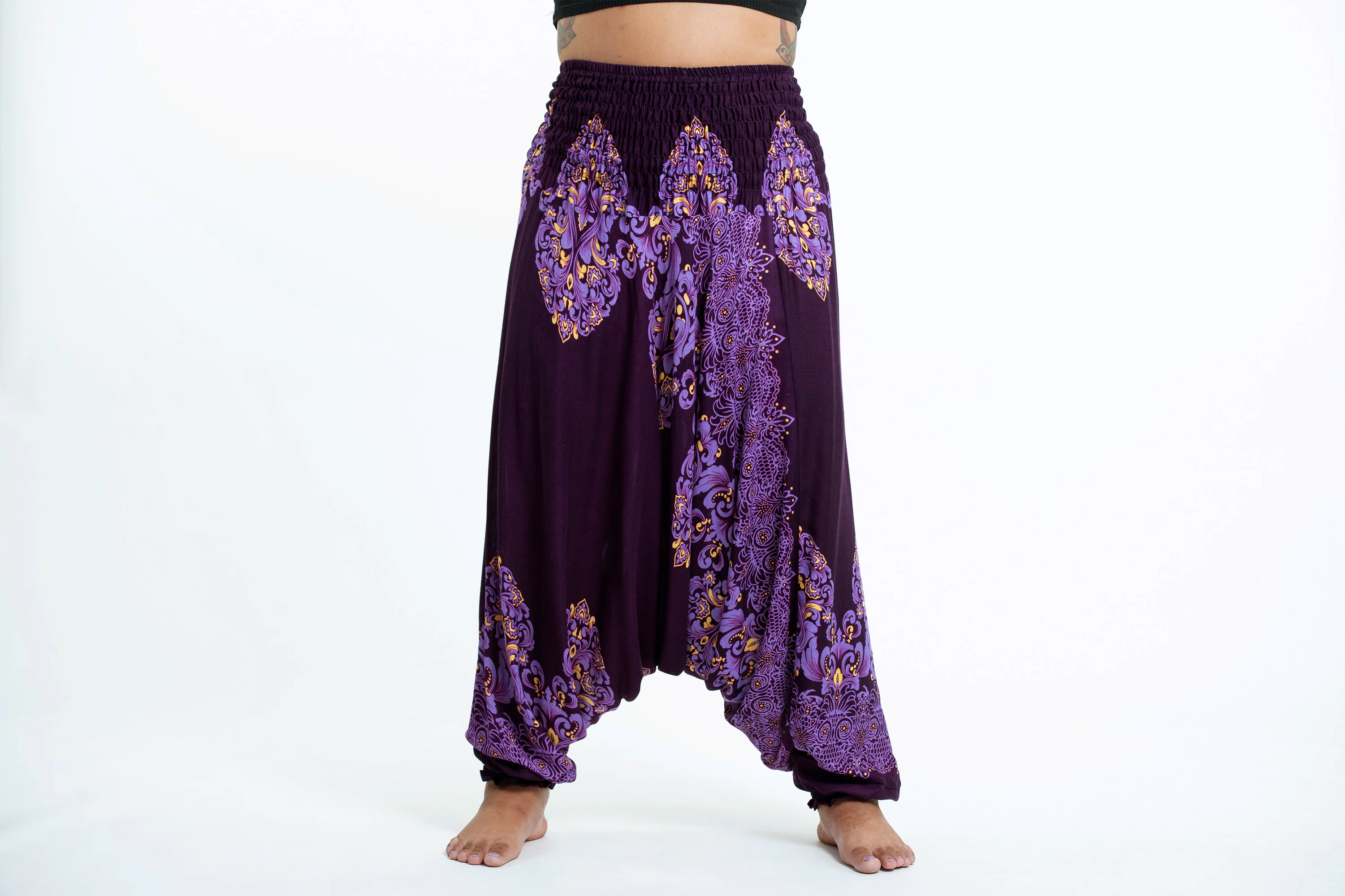 2870-Plus-Size-Floral-Vines-2-in-1-Jumpsuit-Harem-Pants-in-Purple-2.webp Plus Size Floral Vines 2-in-1 Jumpsuit Harem Pants in Purple