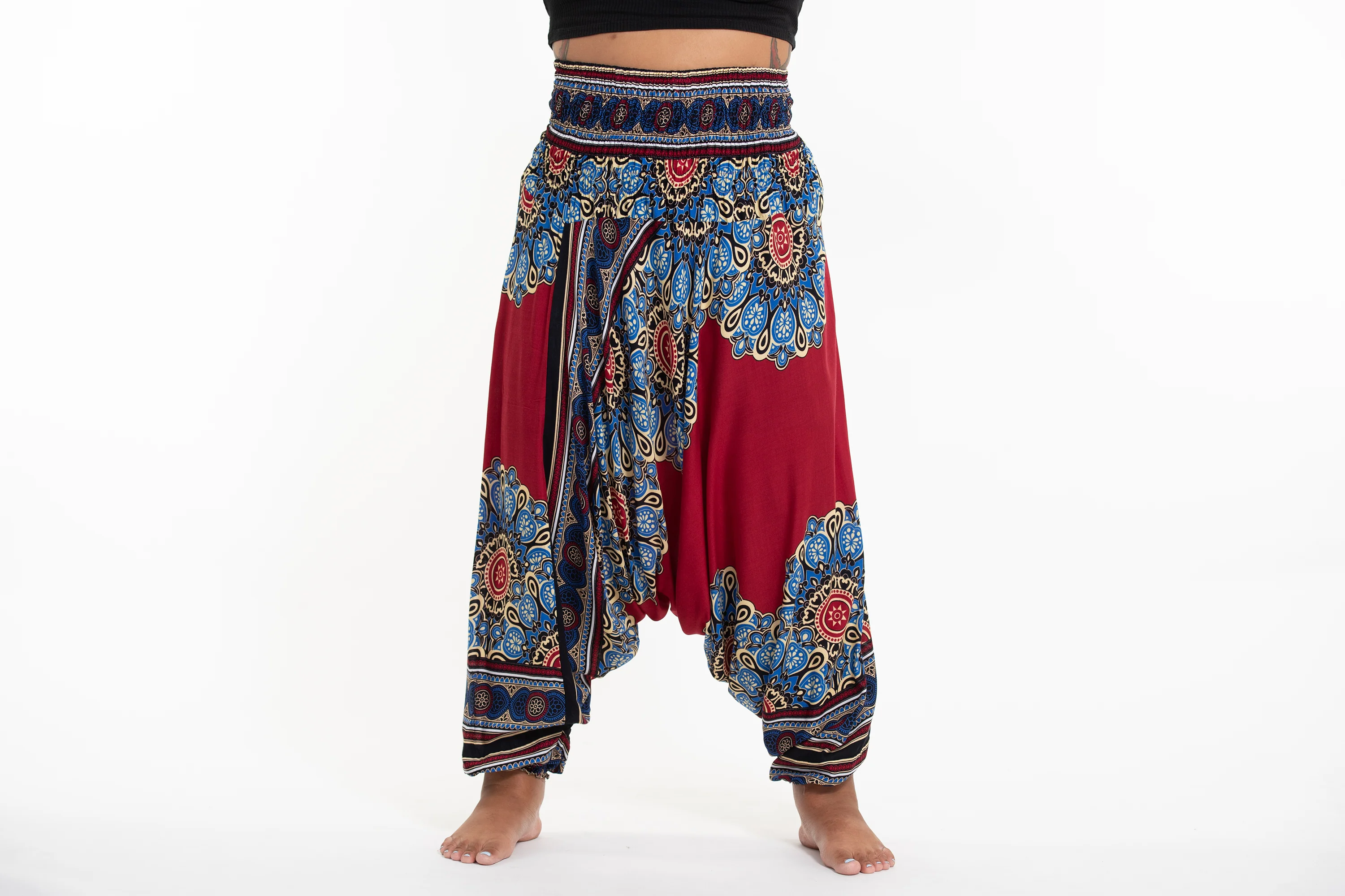 2871-Plus-Size-Peony-Mandalas-2-in-1-Jumpsuit-Harem-Pants-in-Red-2.webp Plus Size Peony Mandalas 2-in-1 Jumpsuit Harem Pants in Red