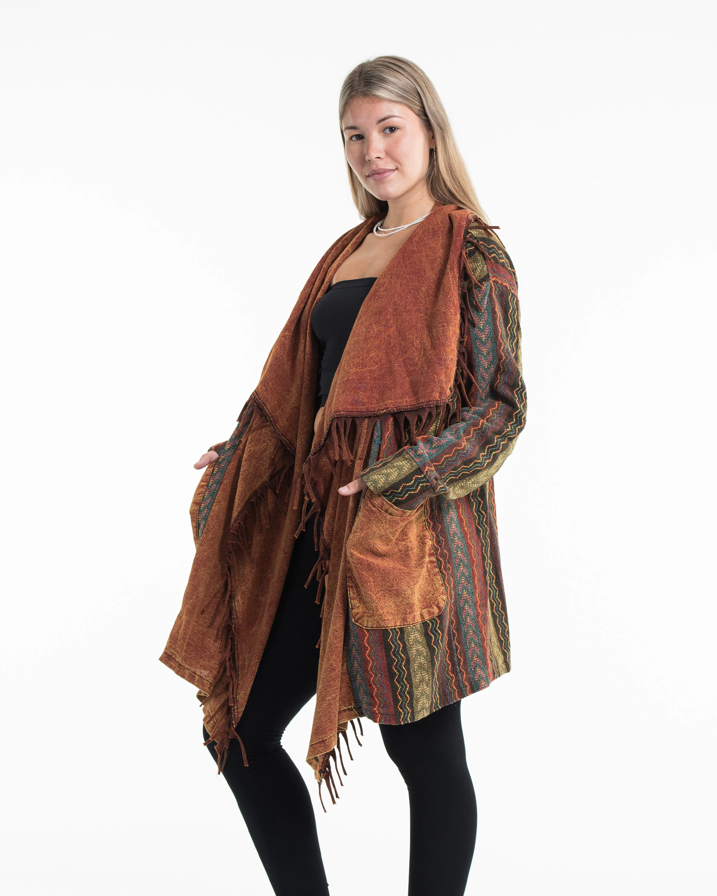 2885-Tribal-Cloak-Jacket-Stonewash-Drape-in-Rust-4.webp Tribal Cloak Jacket | Stonewash Drape in Rust