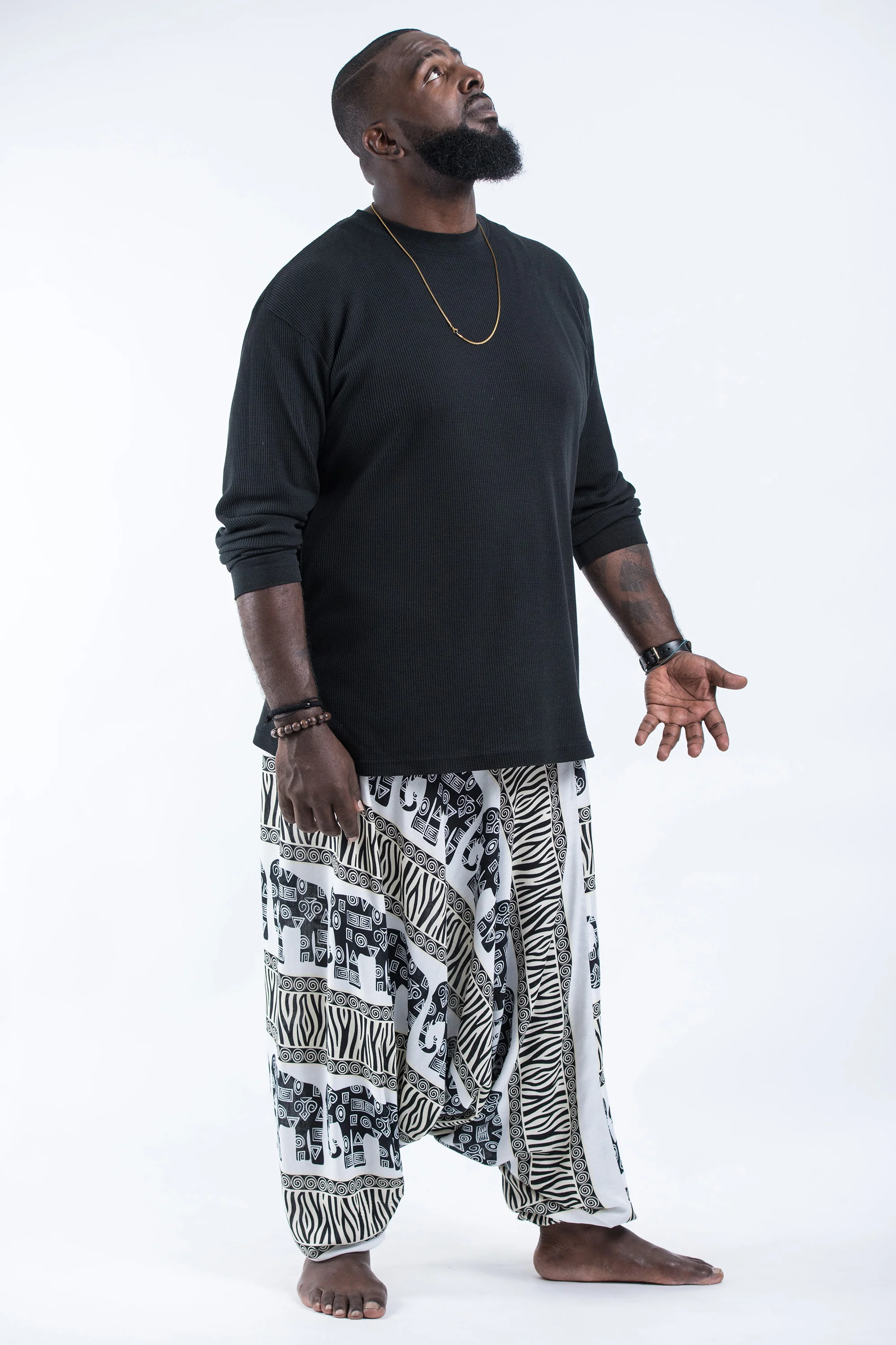 2890-Plus-Size-Safari-Elephant-Drop-Crotch-Men-s-Elephant-Pants-in-White-3.webp Plus Size Safari Elephant Drop Crotch Men's Elephant Pants in White