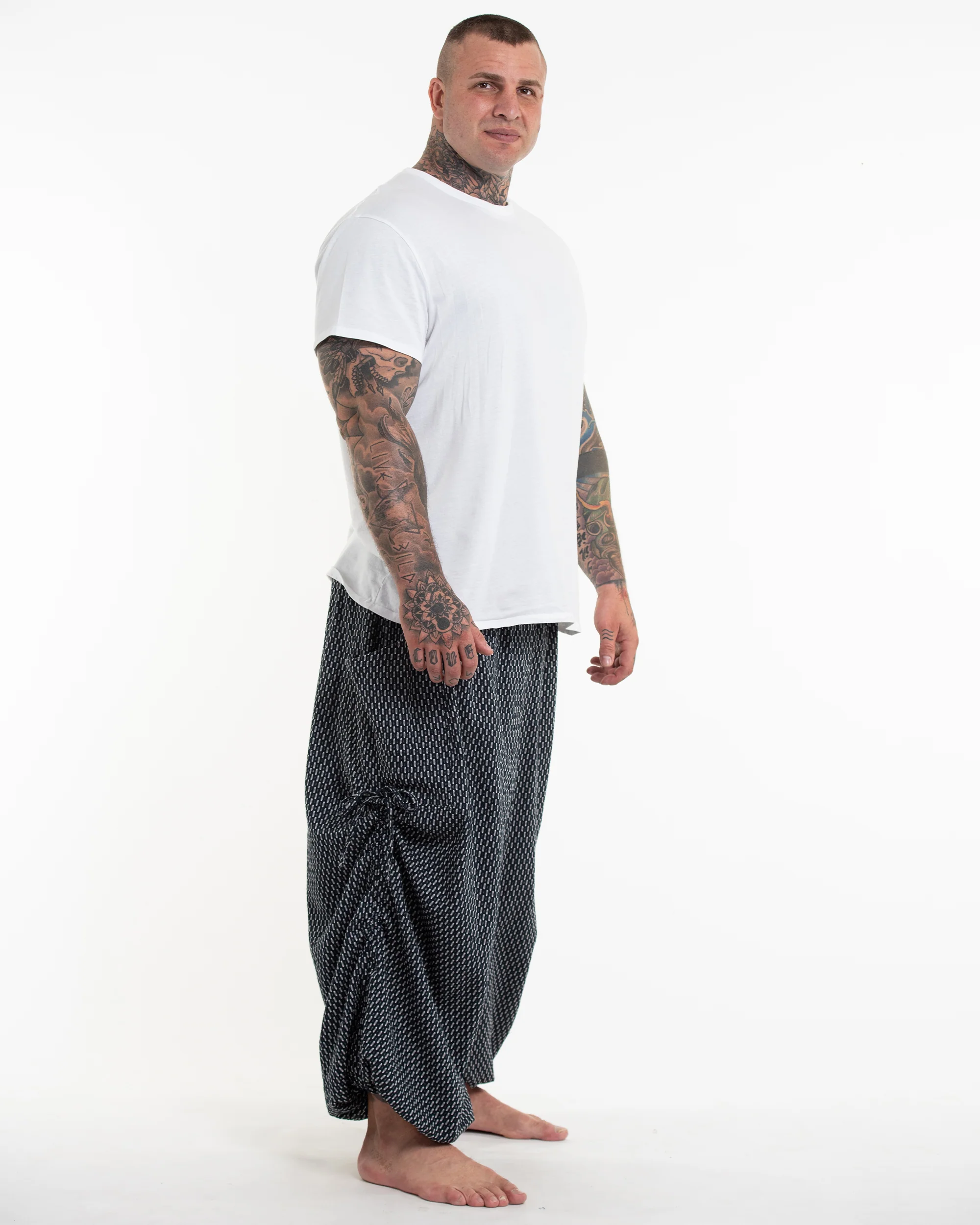 2892-Plus-Size-Men-s-Ribbed-Cotton-Pants-in-Black-3.webp Plus Size Men's Ribbed Cotton Pants in Black