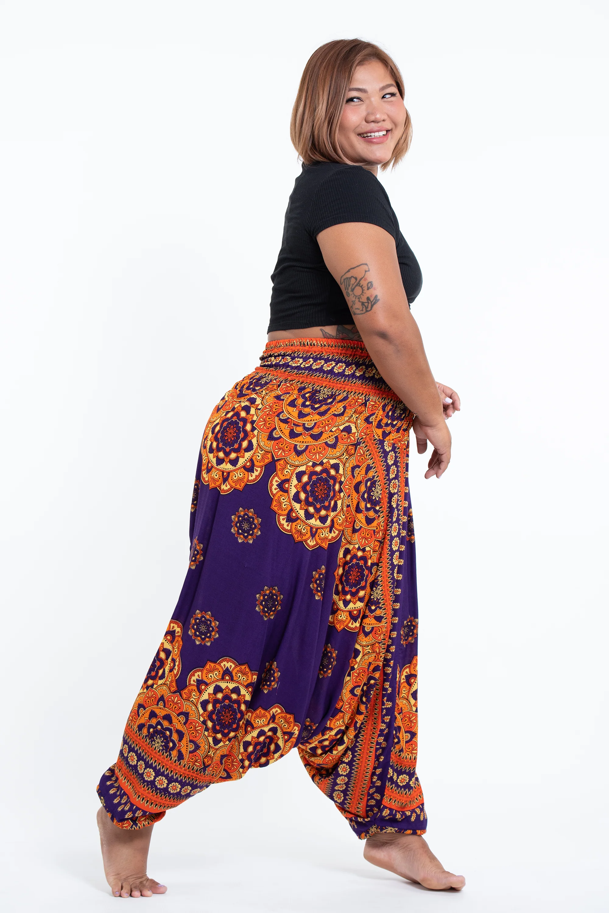 2894-Plus-Size-Lotus-Mandalas-2-in-1-Jumpsuit-Harem-Pants-in-Purple-3.webp Plus Size Lotus Mandalas 2-in-1 Jumpsuit Harem Pants in Purple