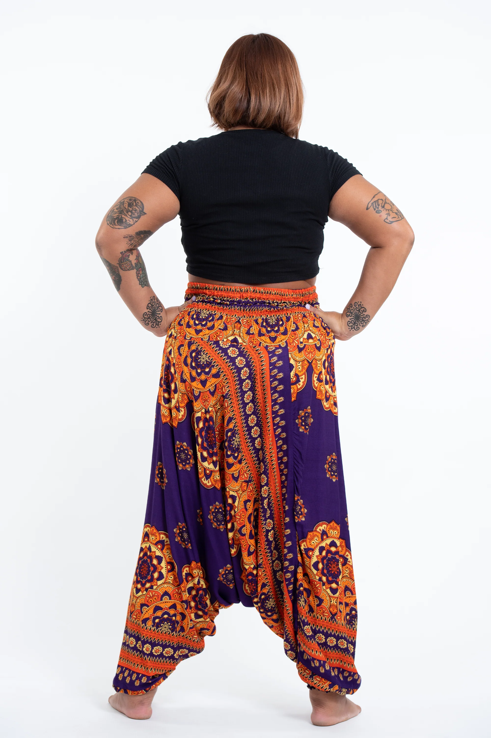 2894-Plus-Size-Lotus-Mandalas-2-in-1-Jumpsuit-Harem-Pants-in-Purple-4.webp Plus Size Lotus Mandalas 2-in-1 Jumpsuit Harem Pants in Purple