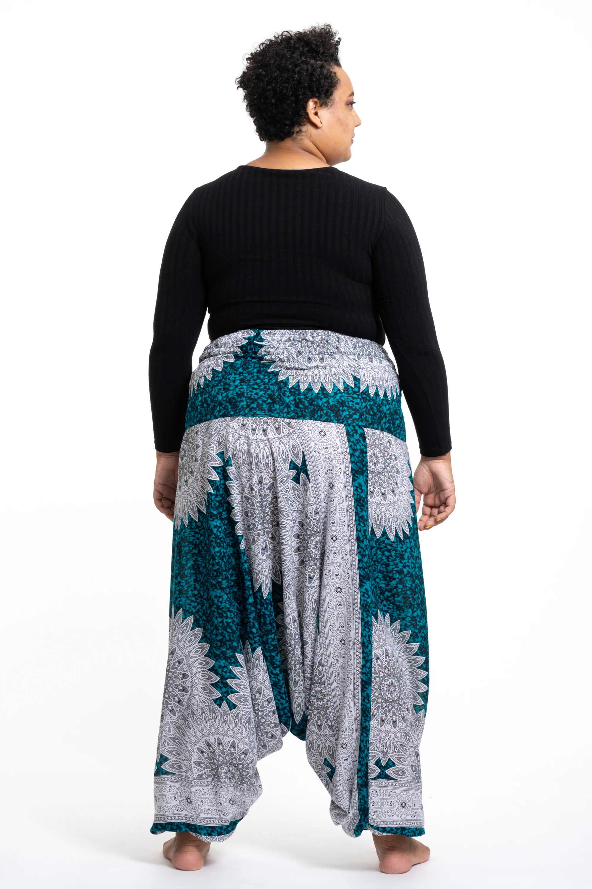 2907-Plus-Size-Marble-Mandalas-2-in-1-Jumpsuit-Harem-Pants-in-Turquoise-4.webp Plus Size Marble Mandalas 2-in-1 Jumpsuit Harem Pants in Turquoise