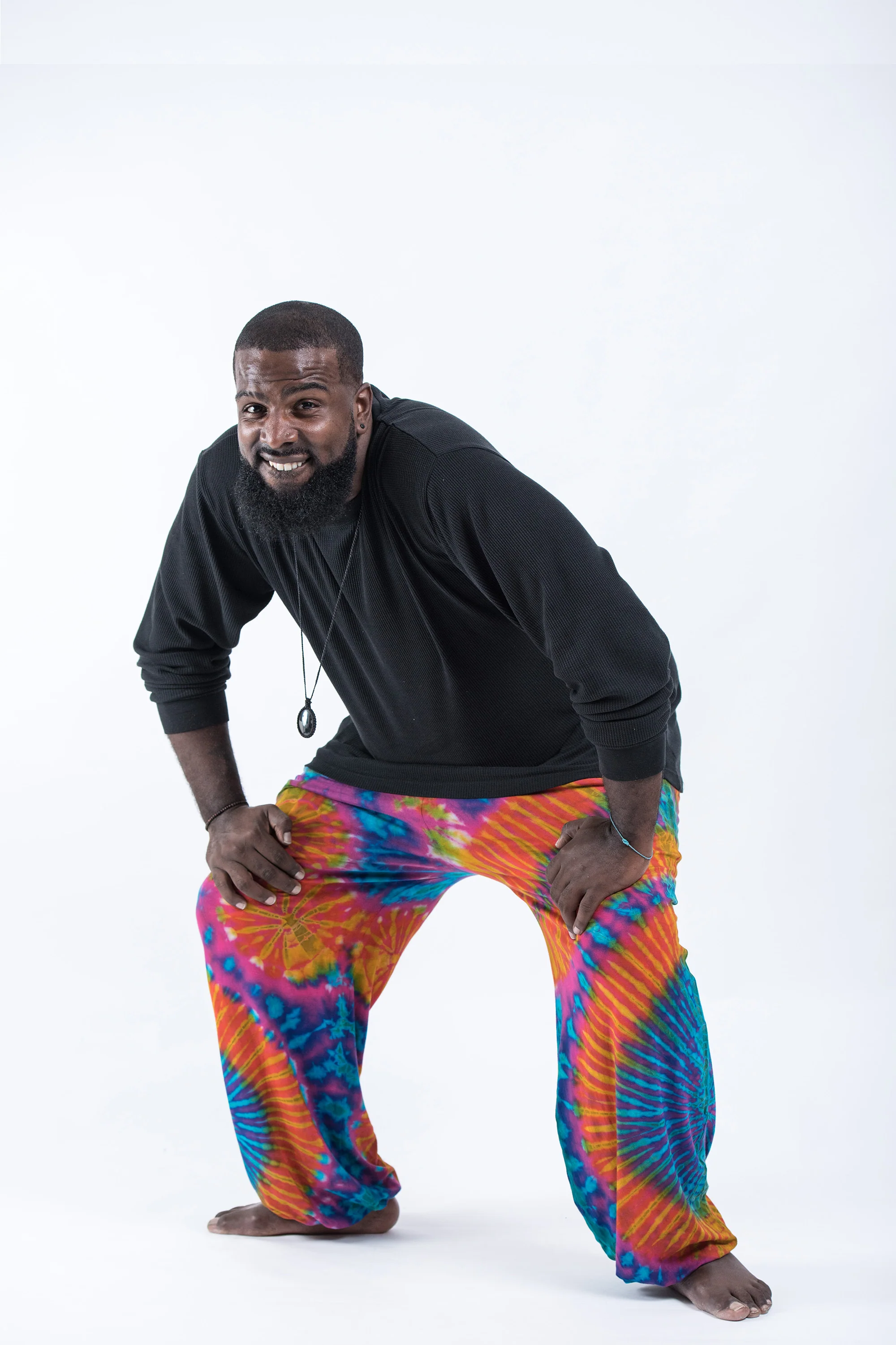 2908-Plus-Size-Tie-Dye-Cotton-Men-Harem-Pants-in-Blue-Orange-5.webp Plus Size Tie Dye Cotton Men Harem Pants in Blue Orange
