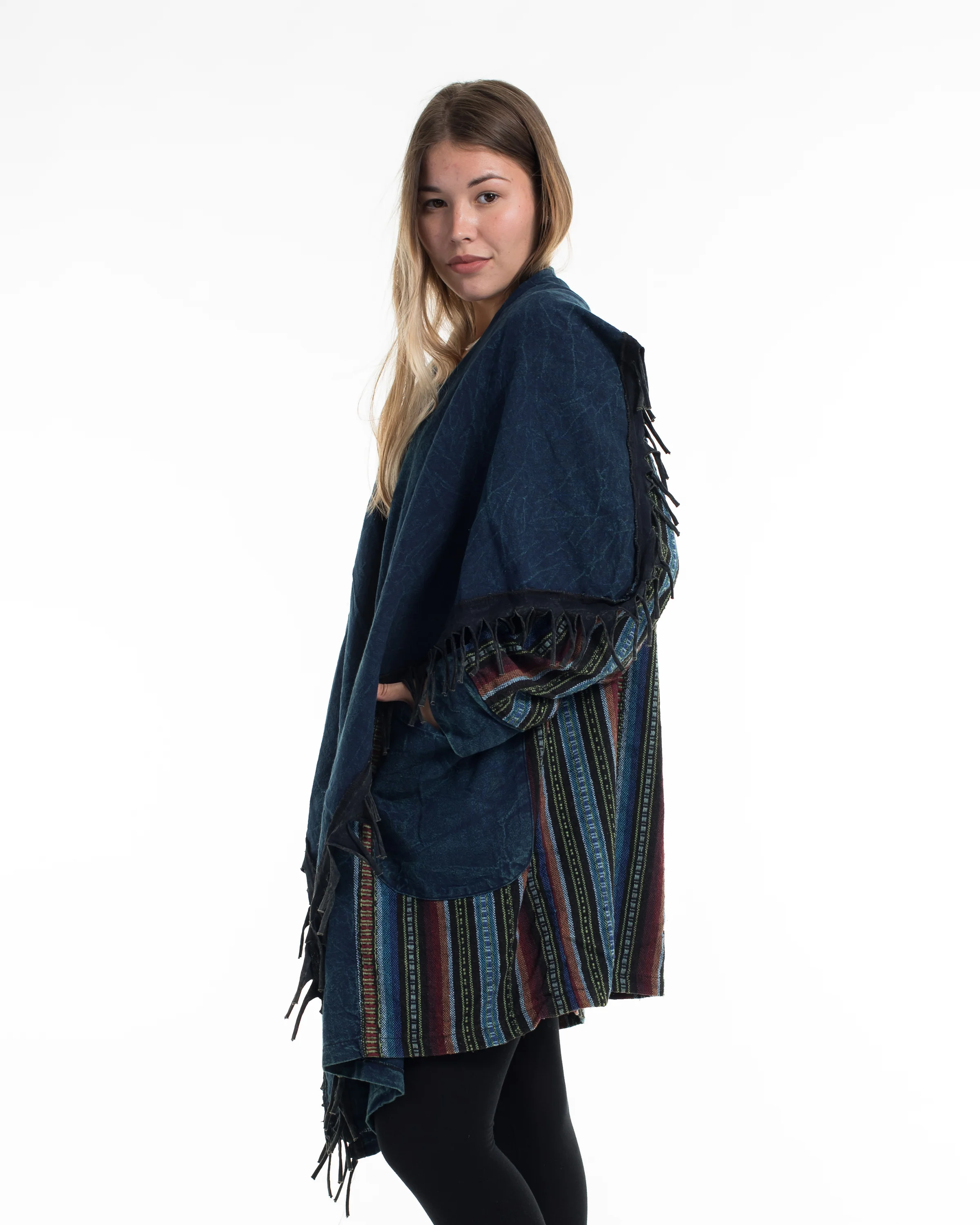 2928-Tribal-Cloak-Jacket-Stonewash-Drape-in-Denim-Blue-3.webp Tribal Cloak Jacket | Stonewash Drape in Denim Blue