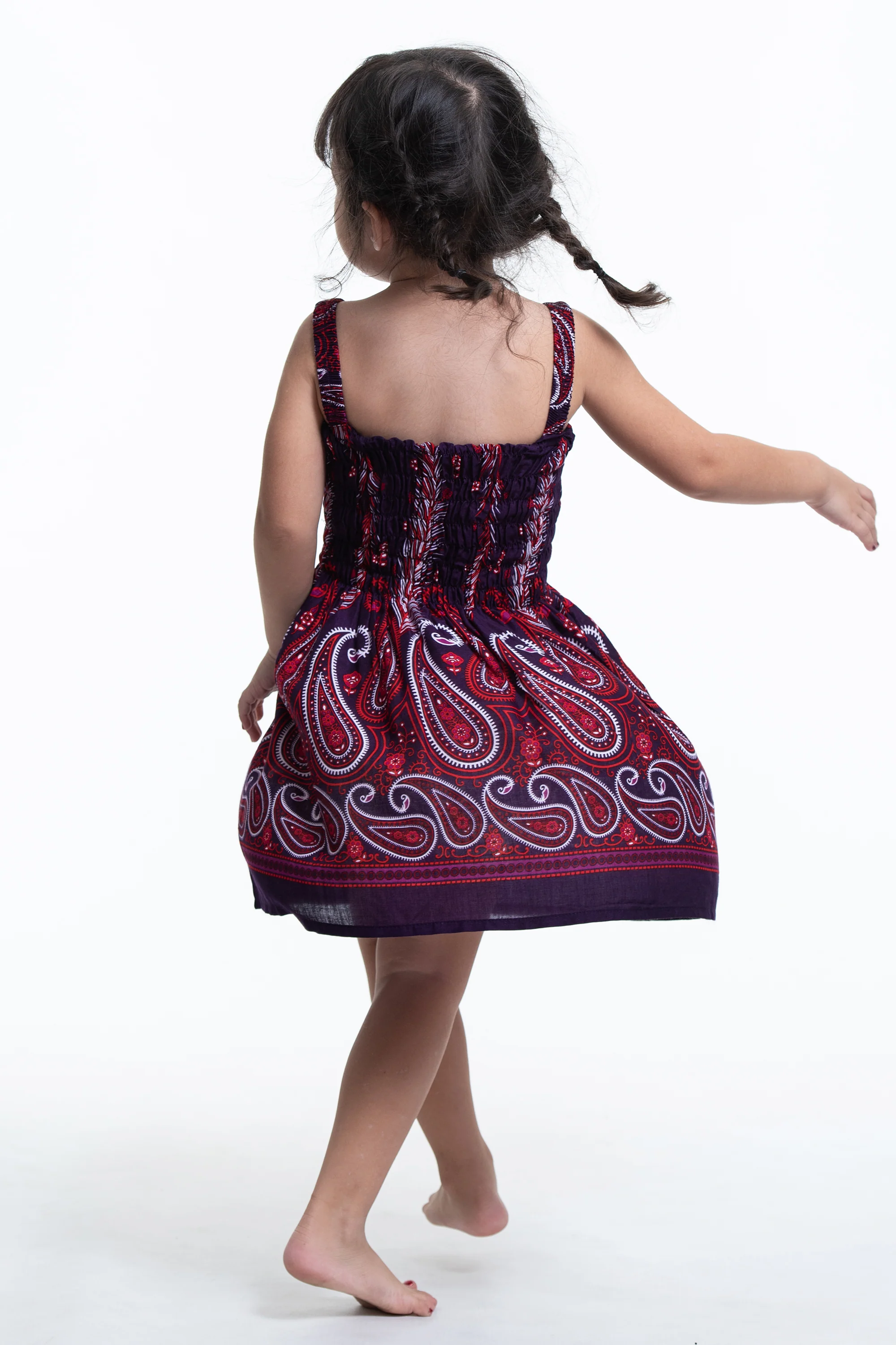 294-Kids-Paisley-Feathers-Smock-Dress-in-Purple-4.webp Kids Paisley Feathers Smock Dress in Purple