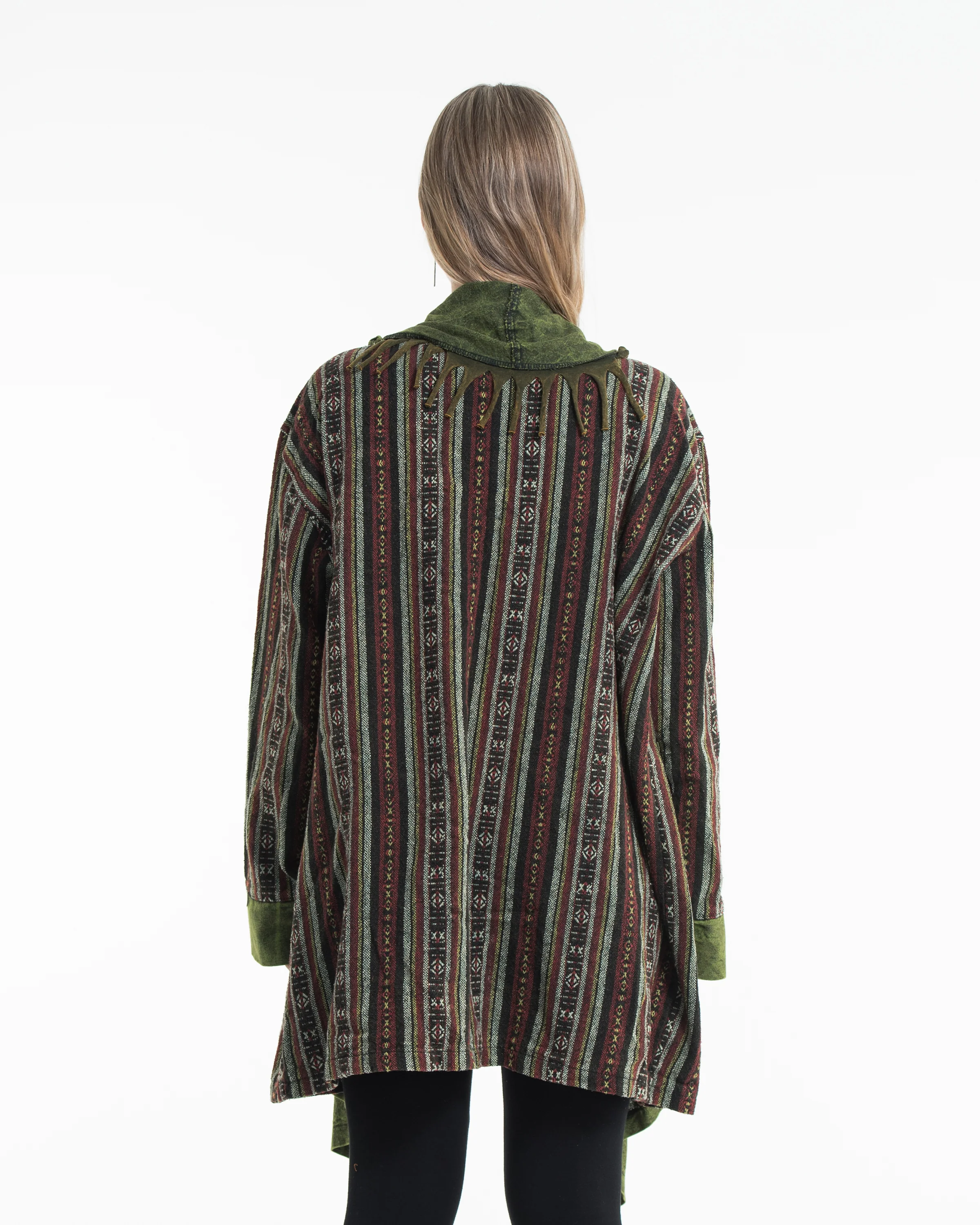 2959-Tribal-Cloak-Jacket-Stonewash-Drape-in-Olive-4.webp Tribal Cloak Jacket | Stonewash Drape in Olive