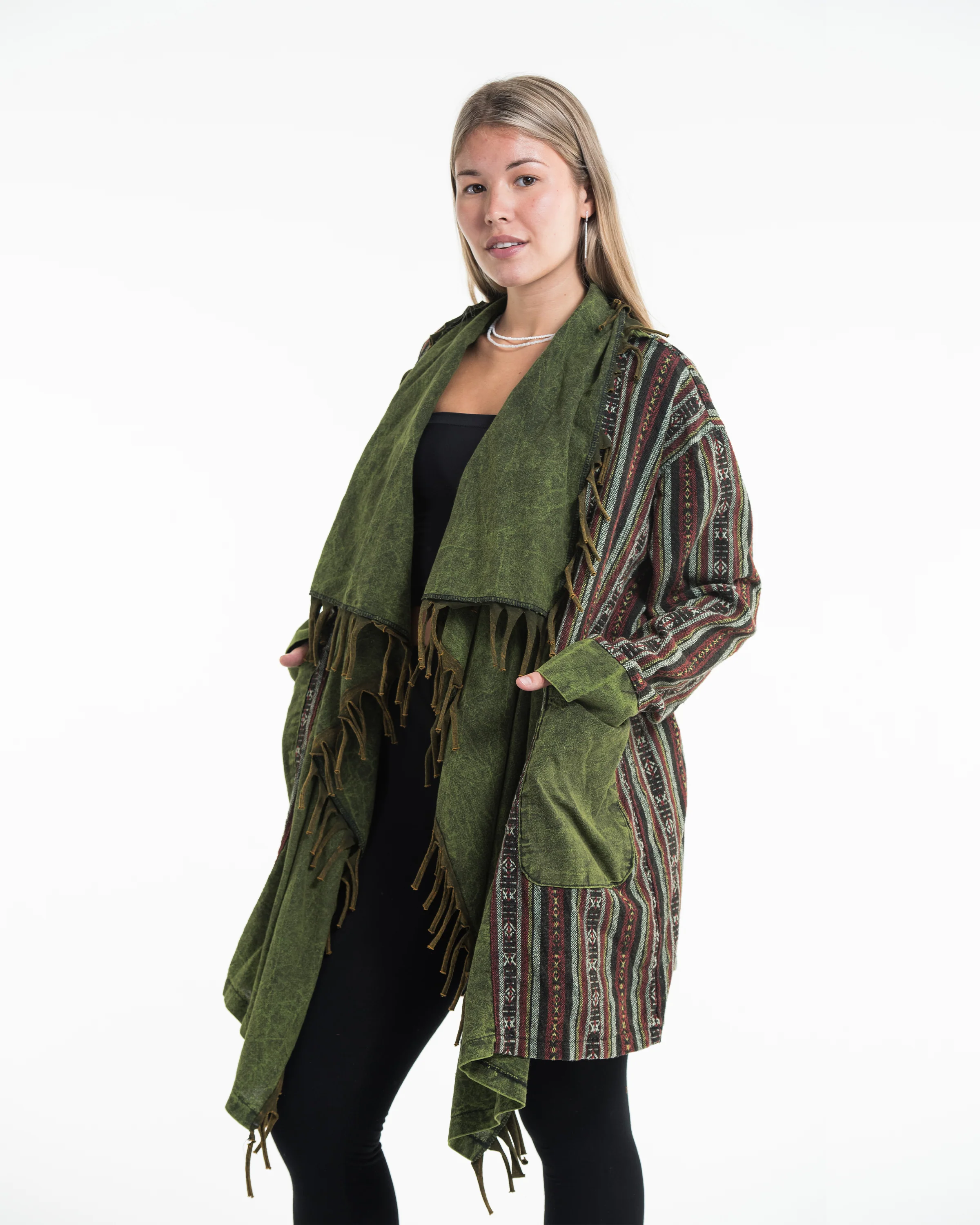 2959-Tribal-Cloak-Jacket-Stonewash-Drape-in-Olive-5.webp Tribal Cloak Jacket | Stonewash Drape in Olive