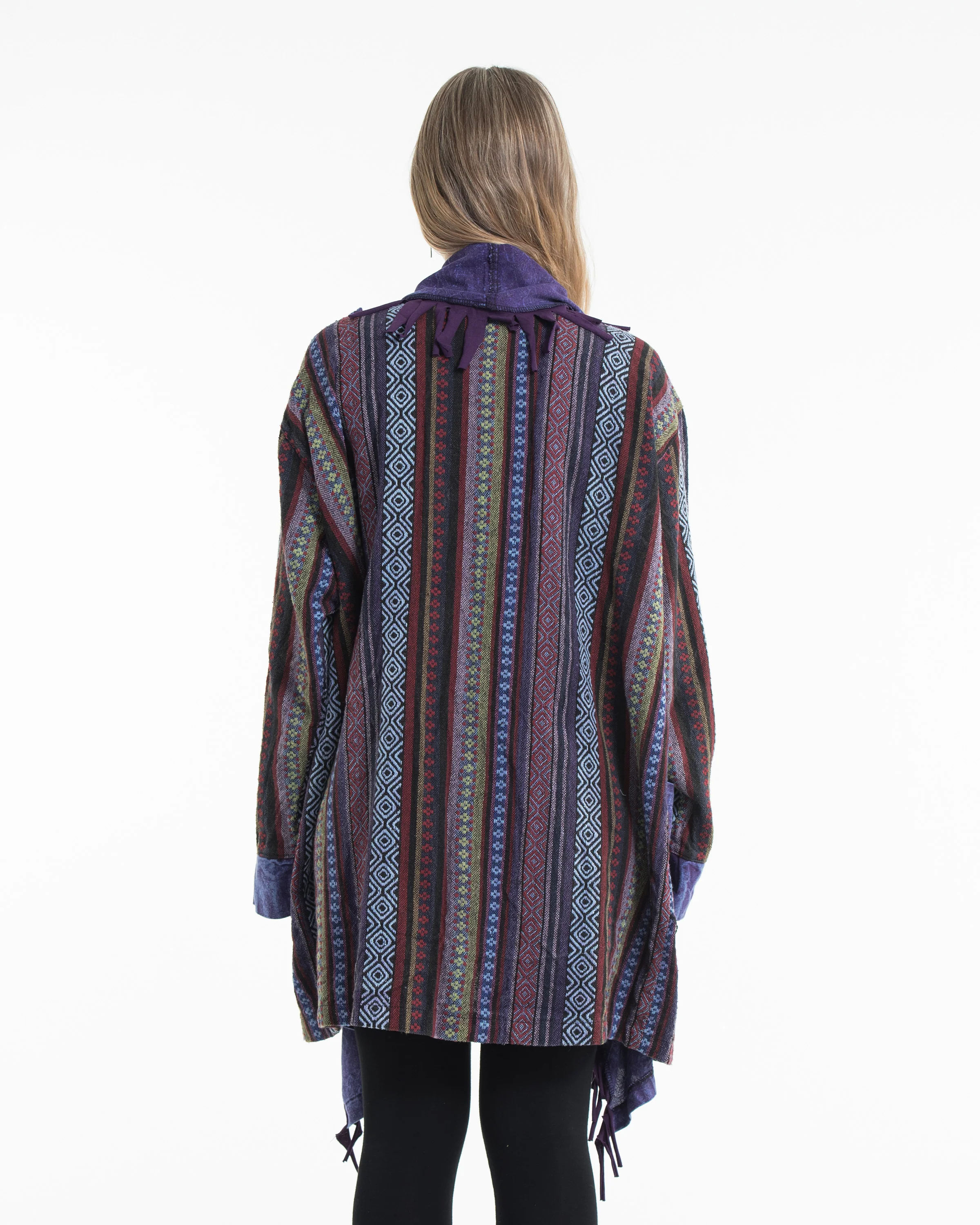 2961-Tribal-Cloak-Jacket-Stonewash-Drape-in-Purple-3.webp Tribal Cloak Jacket | Stonewash Drape in Purple