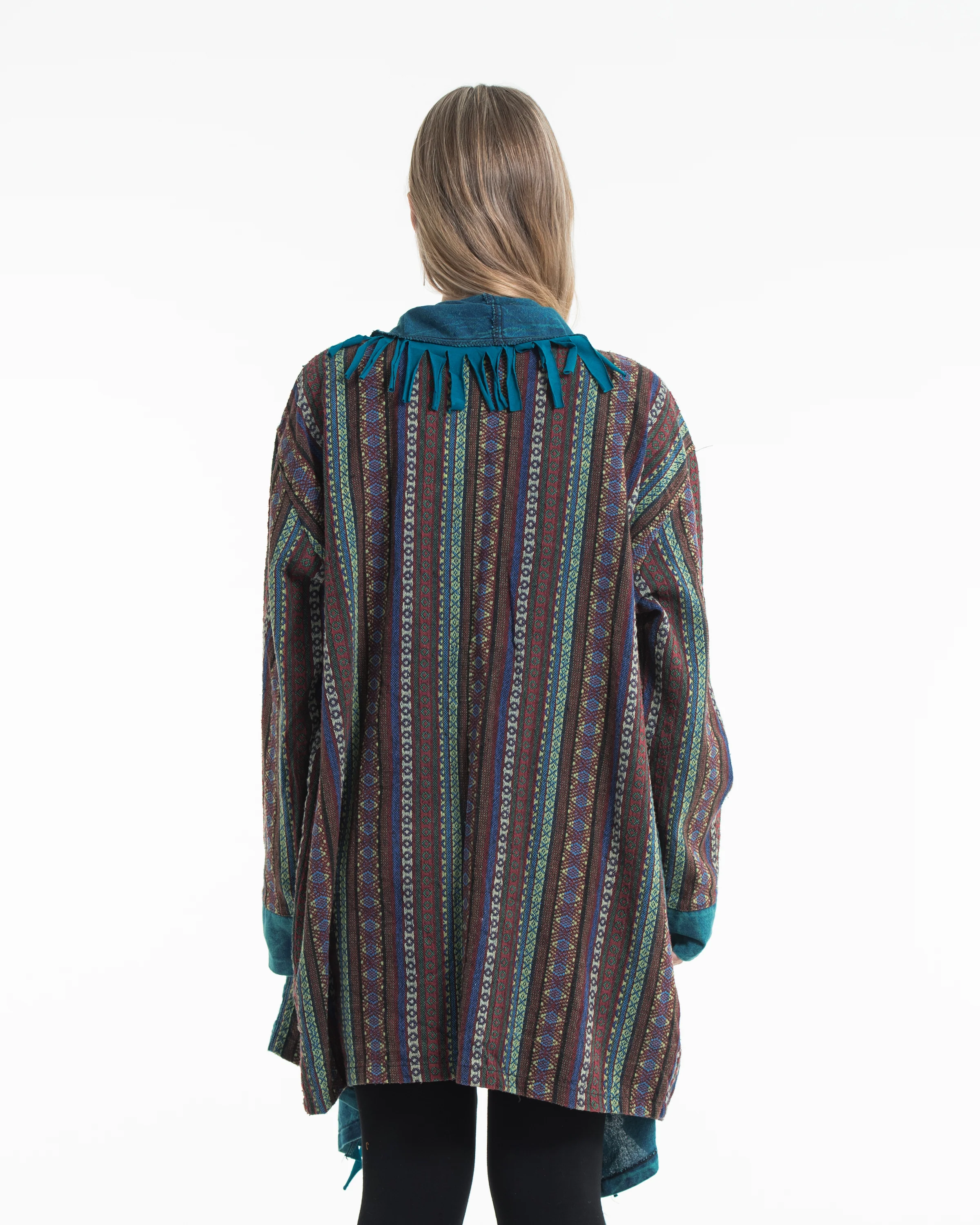 2979-Tribal-Cloak-Jacket-Stonewash-Drape-in-Turquoise-4.webp Tribal Cloak Jacket | Stonewash Drape in Turquoise