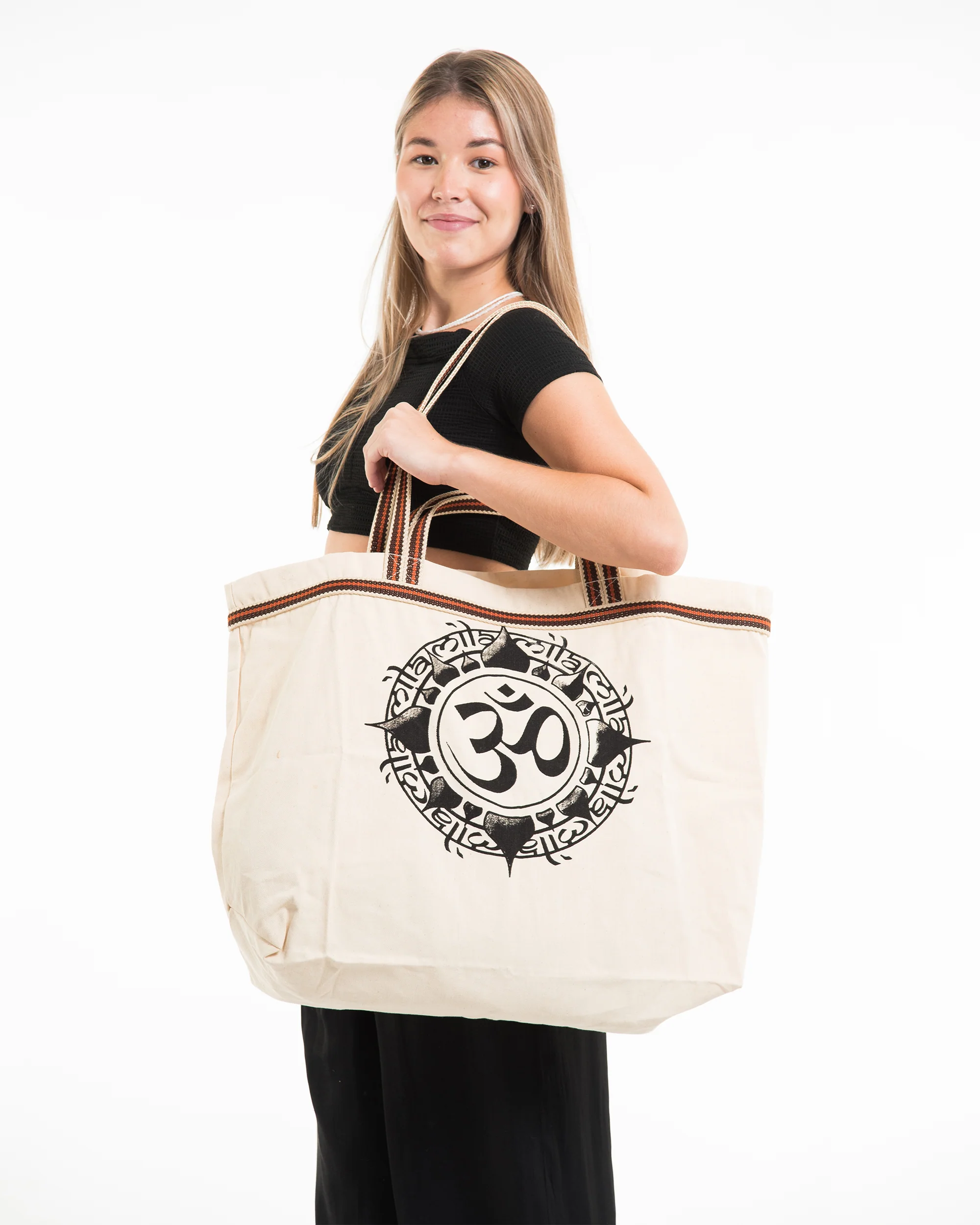 31-Infinitee-Om-Canvas-Tote-Bag-in-Natural-5.webp Infinitee Om Canvas Tote Bag in Natural