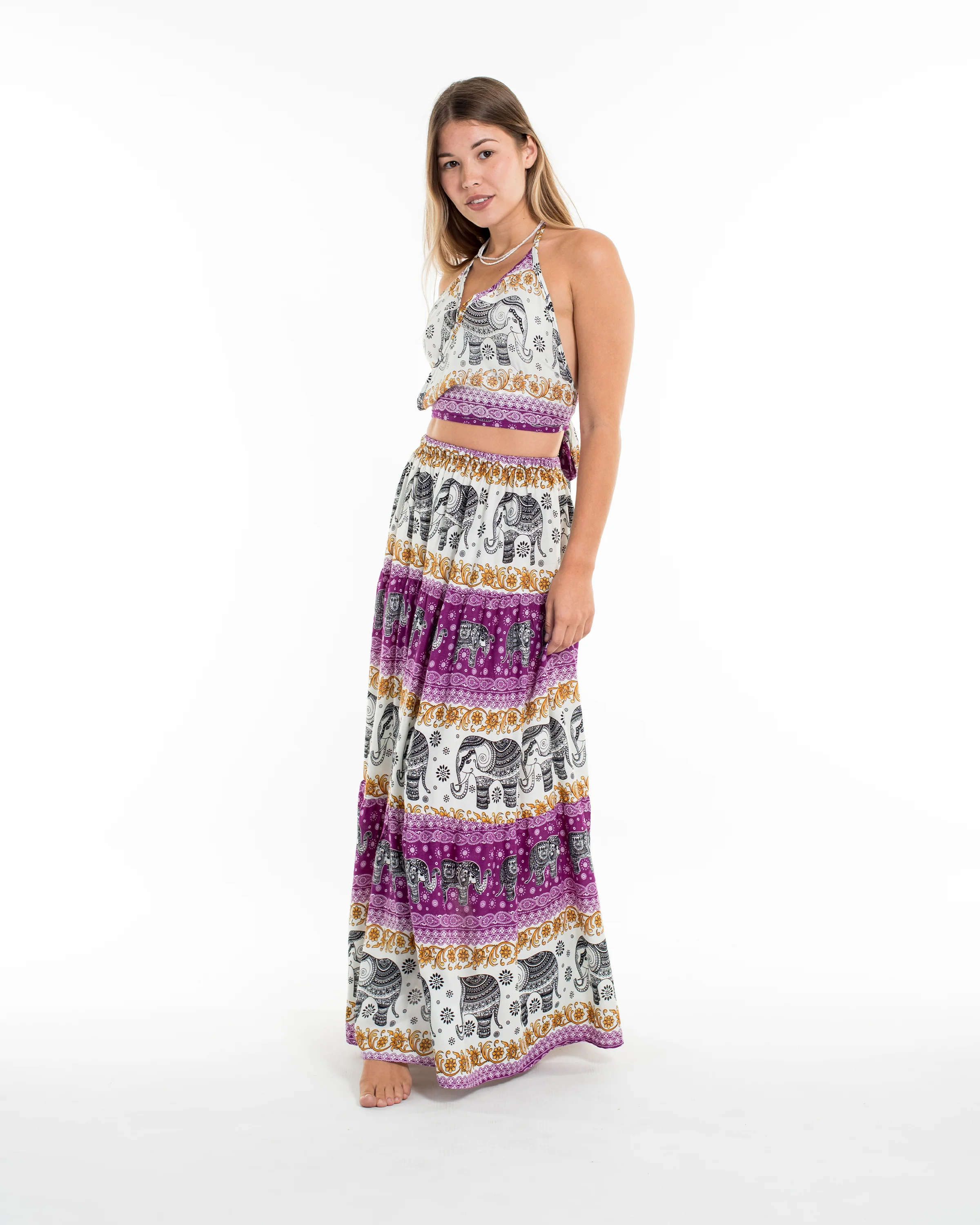 3118-Elephant-Dreams-Crop-Top-and-Long-Skirt-in-Purple-3.webp Elephant Dreams Crop Top and Long Skirt in Purple