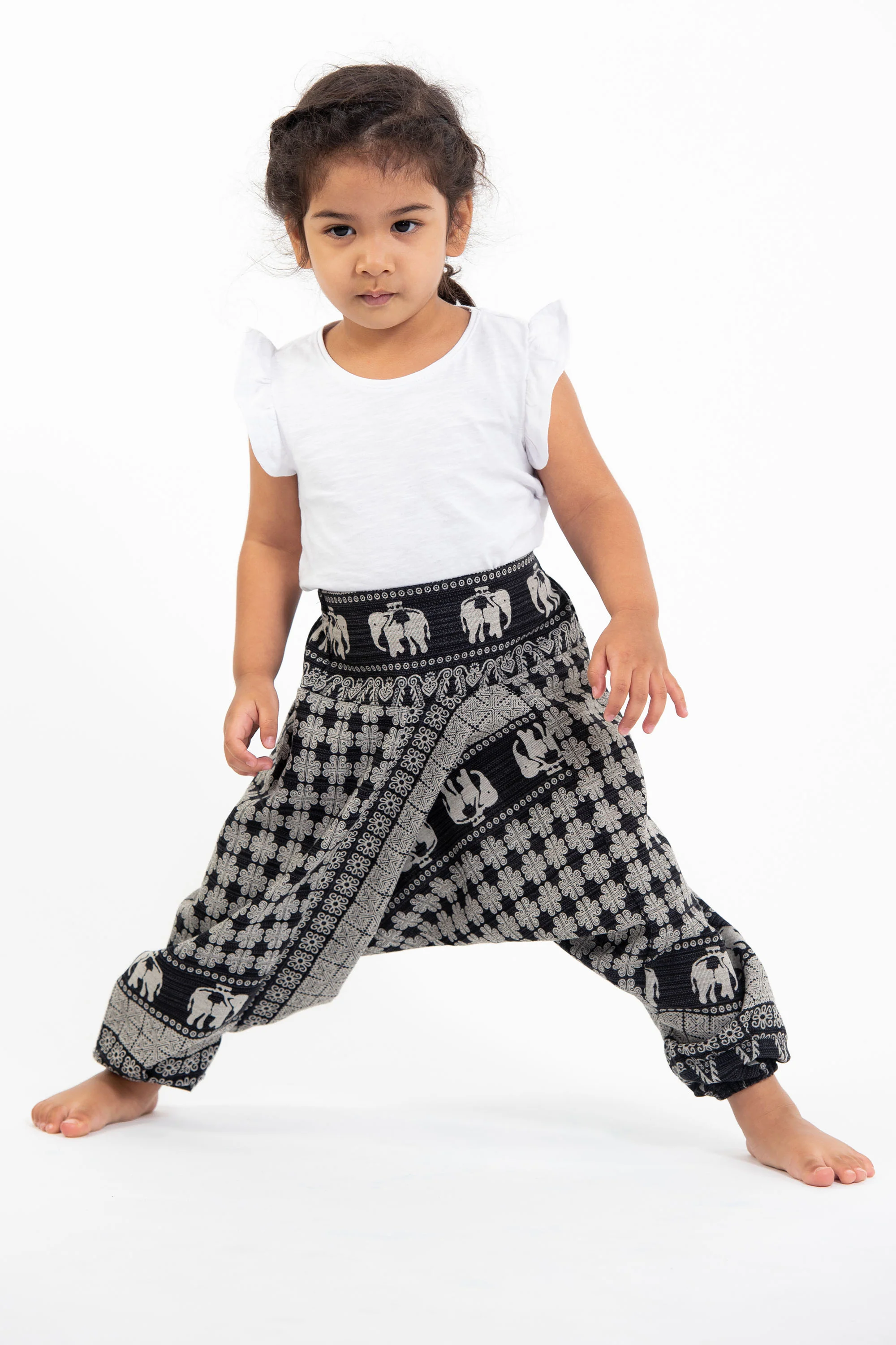 326-Hill-Tribe-Elephant-Kids-Elephant-Pants-in-Black-3.webp Hill Tribe Elephant Kids Elephant Pants in Black