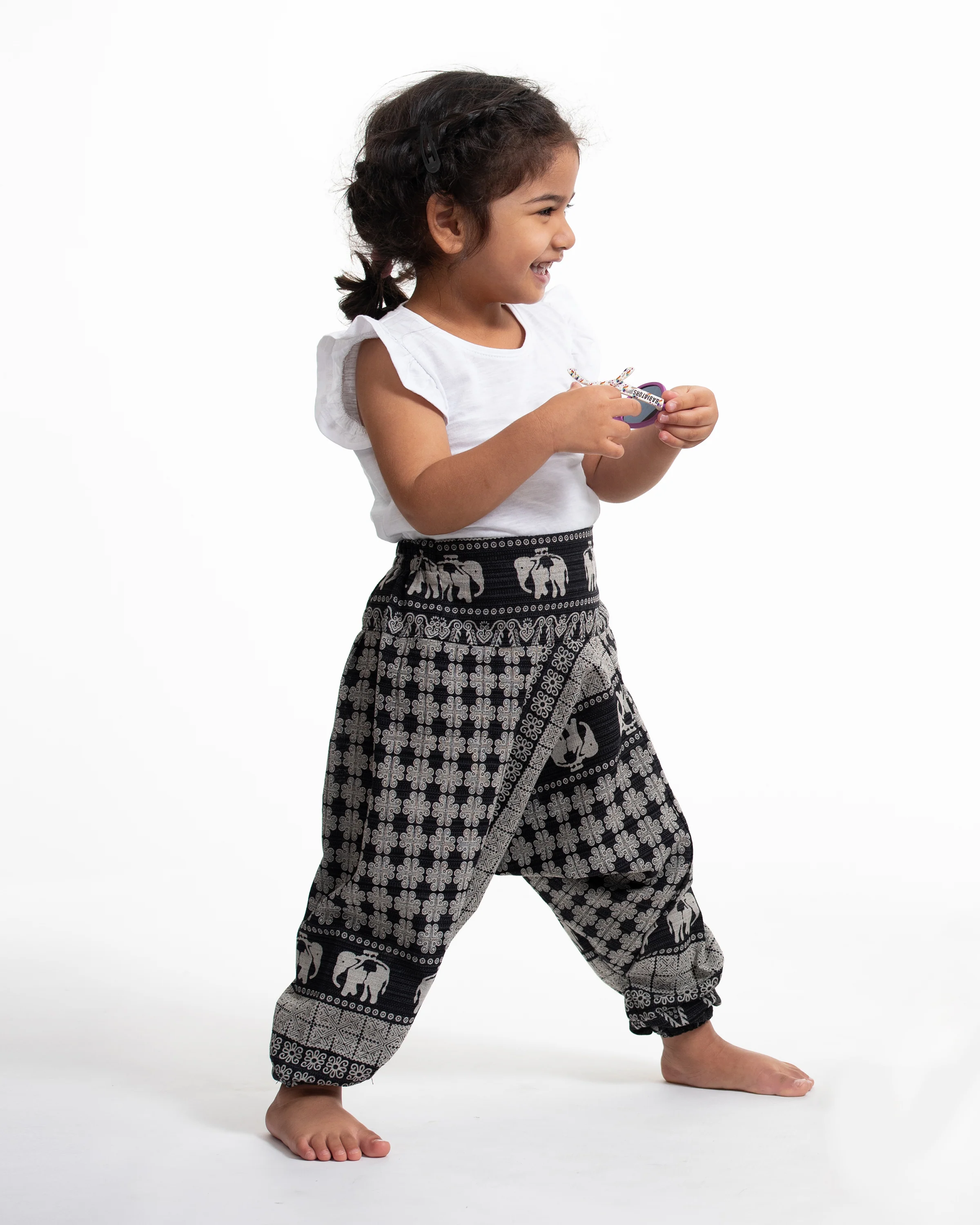 326-Hill-Tribe-Elephant-Kids-Elephant-Pants-in-Black-4.webp Hill Tribe Elephant Kids Elephant Pants in Black