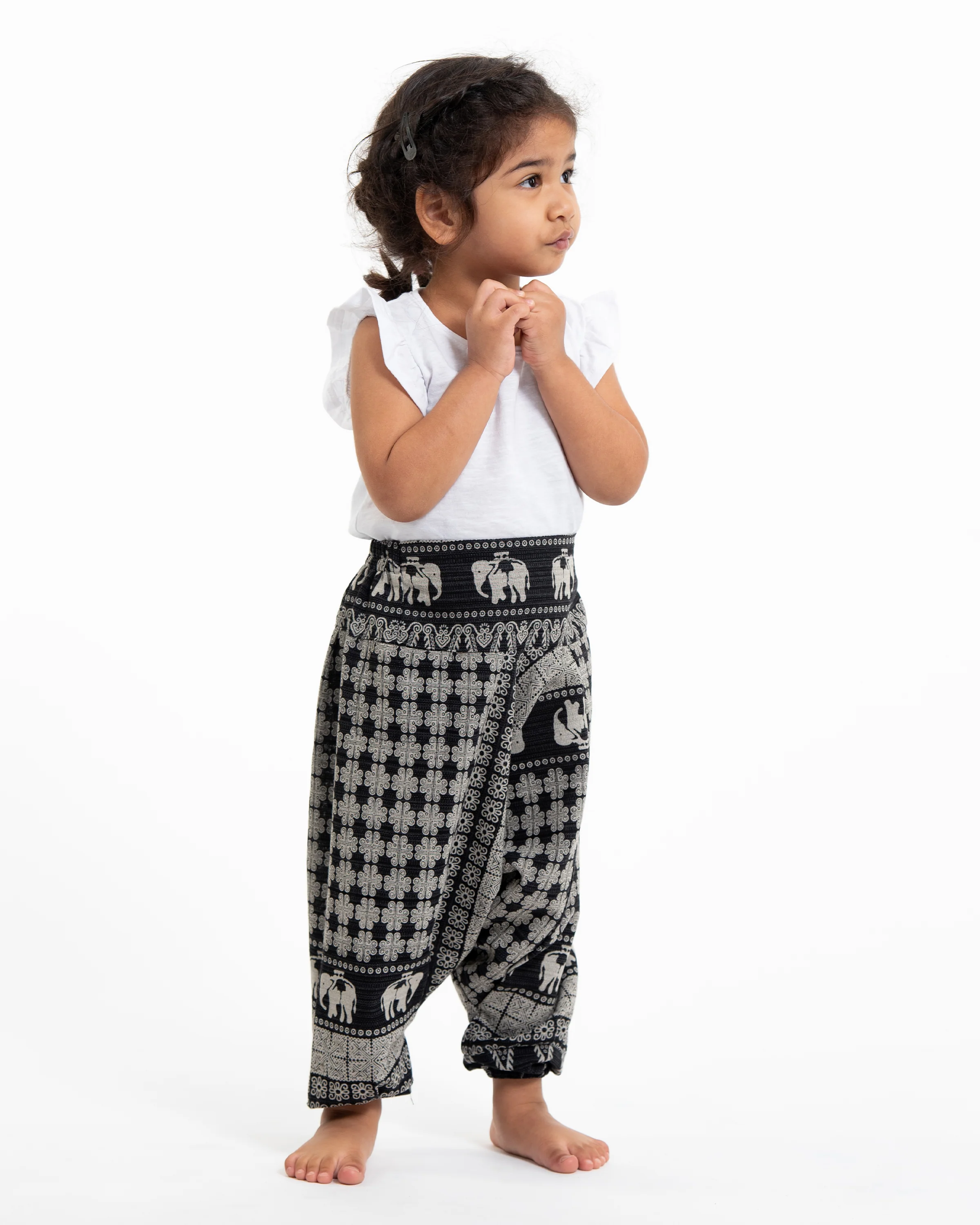 326-Hill-Tribe-Elephant-Kids-Elephant-Pants-in-Black-6.webp Hill Tribe Elephant Kids Elephant Pants in Black
