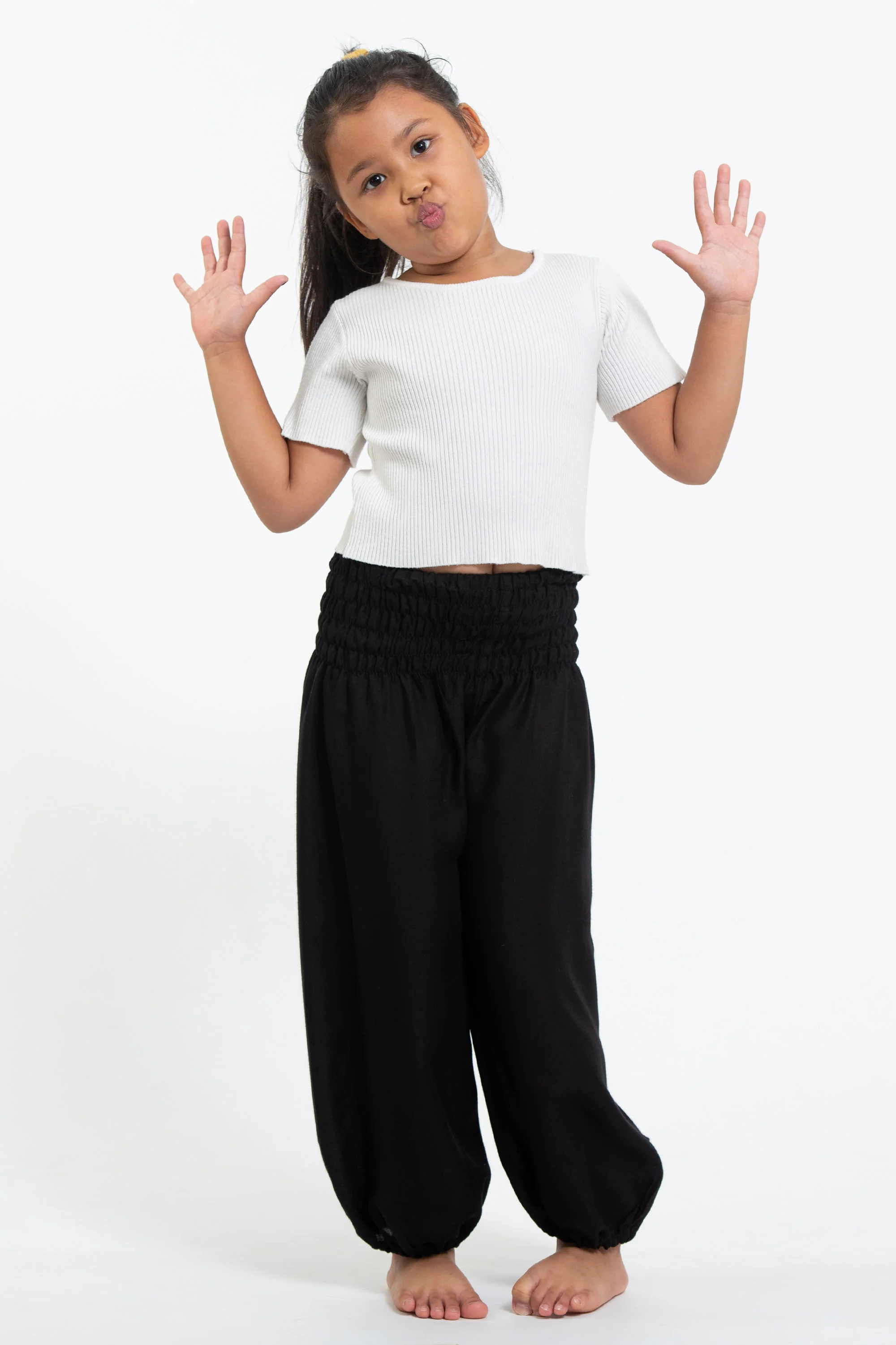 390-Solid-Color-Kids-Harem-Pants-in-Black-4.webp Solid Color Kids Harem Pants in Black