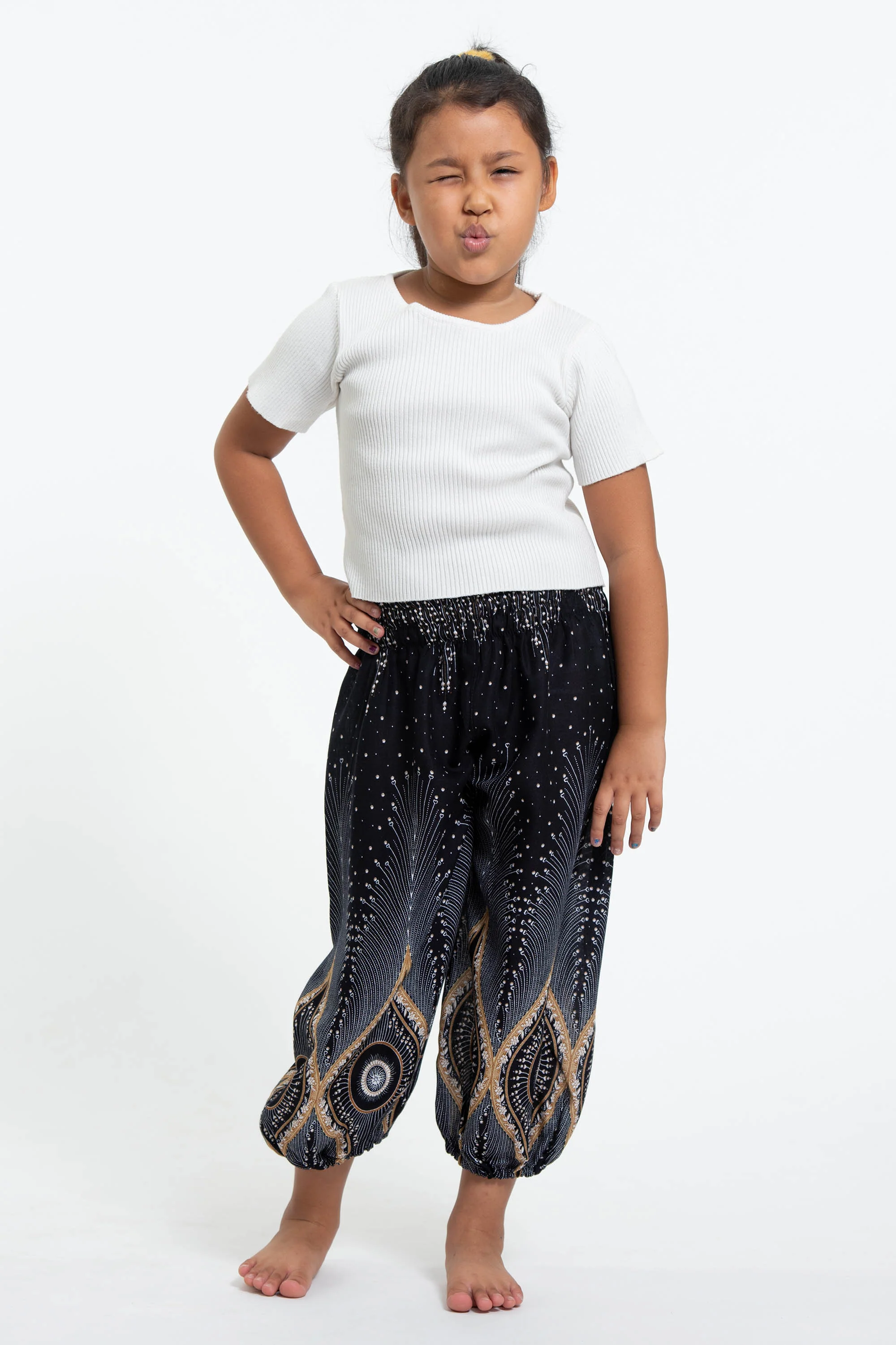 398-Diamond-Peacock-Kids-Harem-Pants-in-Black-4.webp Diamond Peacock Kids Harem Pants in Black