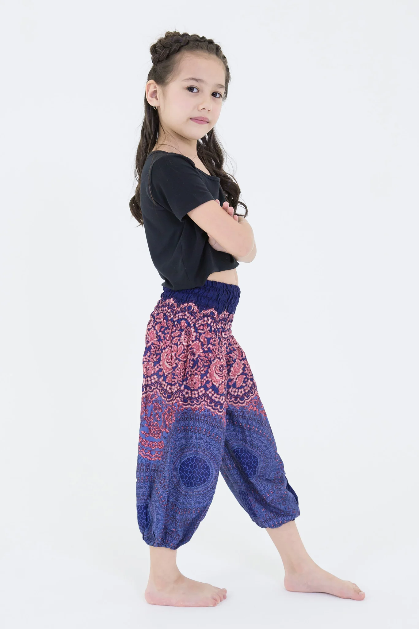 430-Geometric-Mandalas-Kids-Harem-Pants-in-Blue-4.webp Geometric Mandalas Kids Harem Pants in Blue