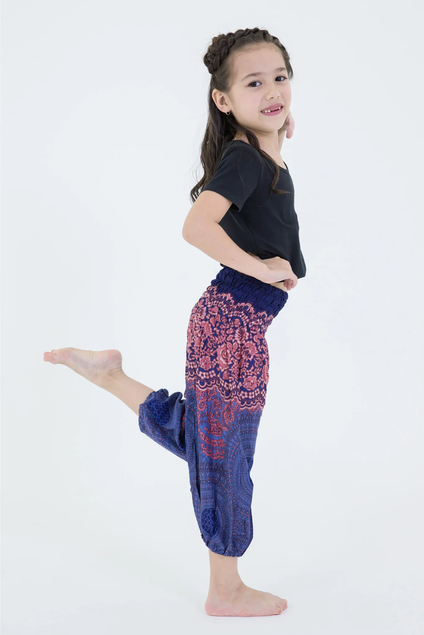 430-Geometric-Mandalas-Kids-Harem-Pants-in-Blue-5.webp Geometric Mandalas Kids Harem Pants in Blue