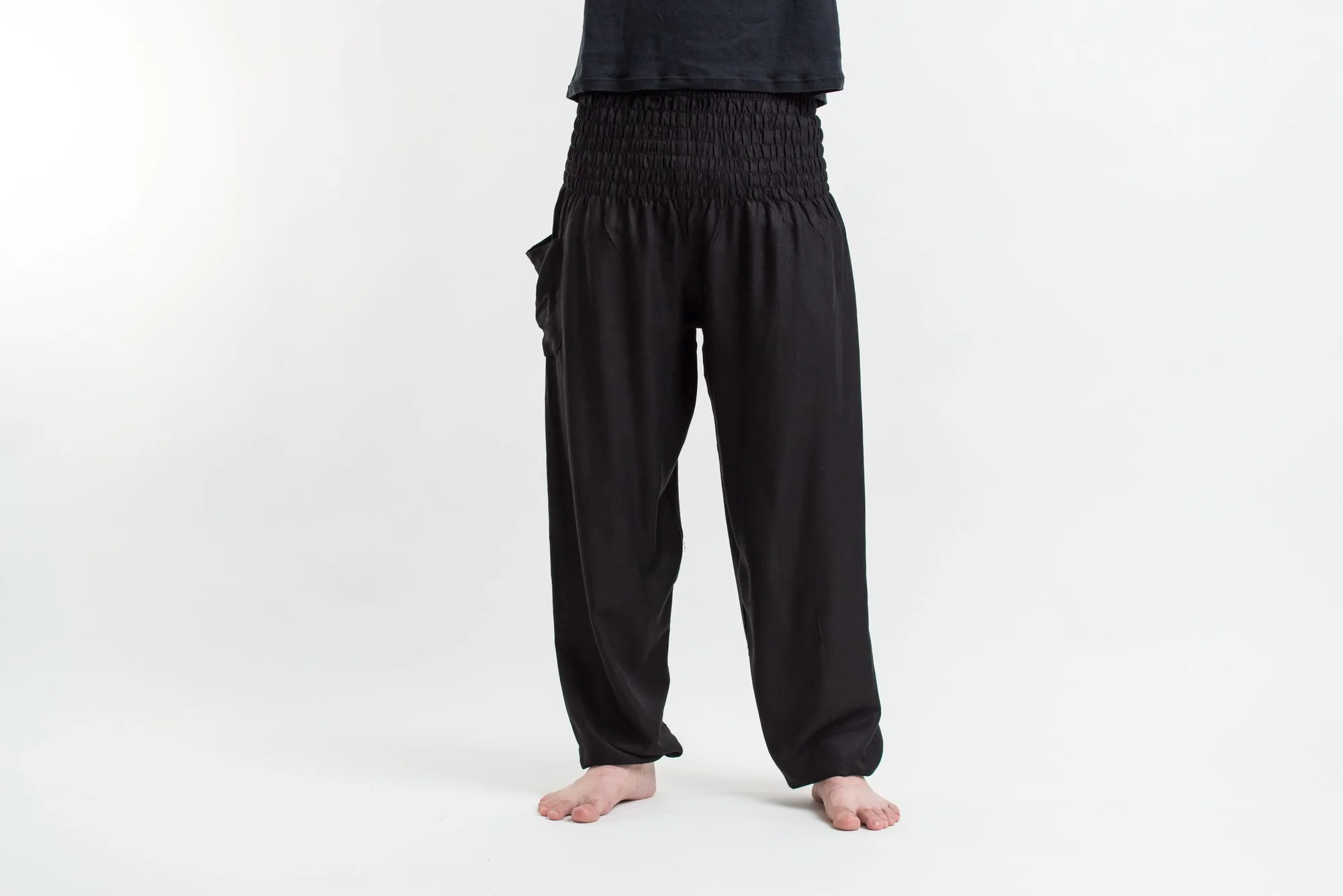 Solid Color Men's Harem Pants in Black