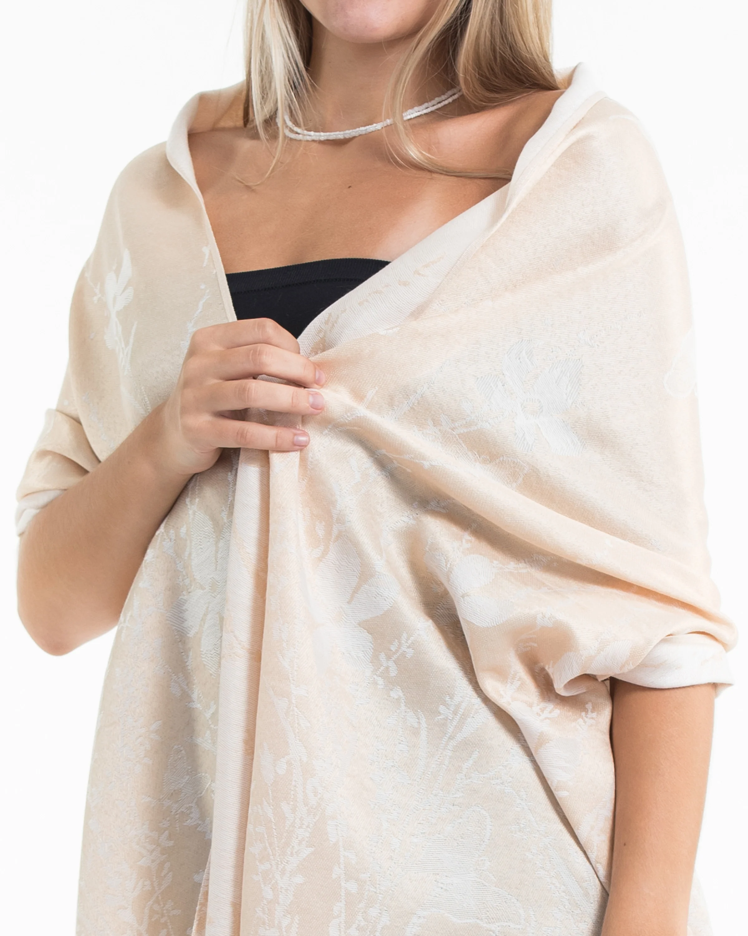 5-Nepal-Floral-Butterfly-Pashmina-Shawl-Scarf-in-Cream-4.webp Nepal Floral Butterfly Pashmina Shawl Scarf in Cream