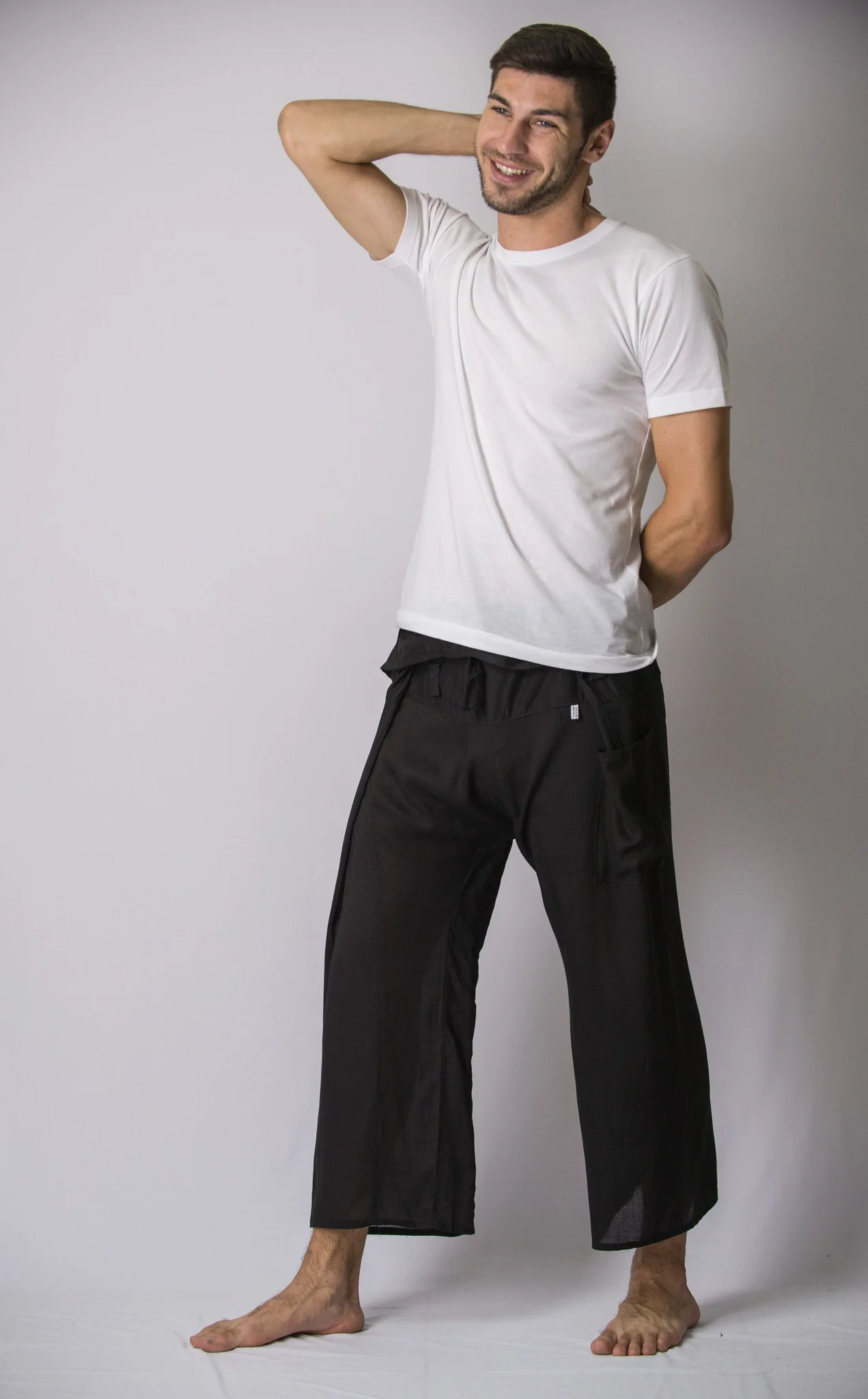 Unisex Thai Fisherman Pants in Black