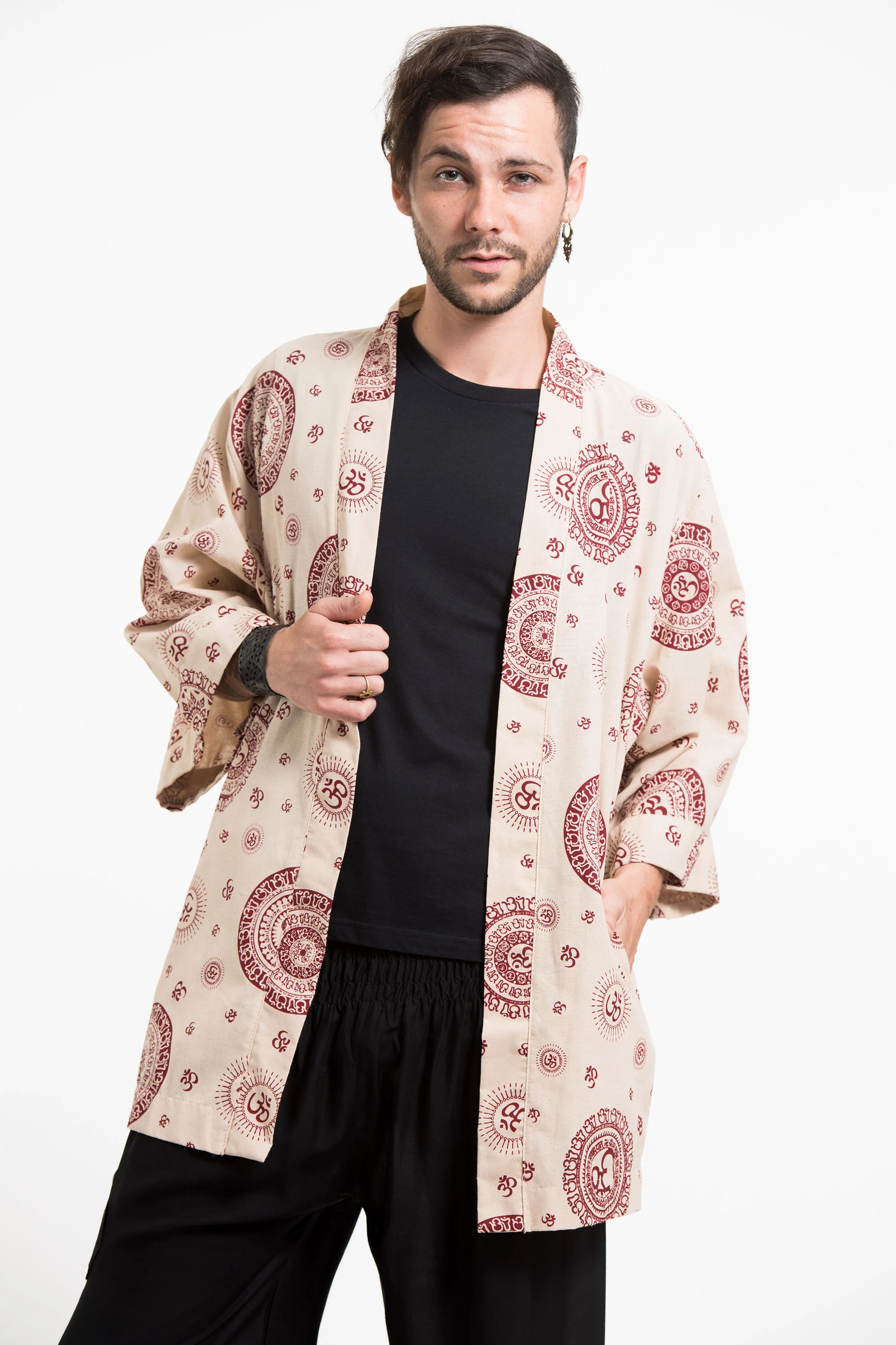 518-Ohm-Print-Cotton-Kimono-Cardigan-in-Cream-6.webp Ohm Print Cotton Kimono Cardigan in Cream