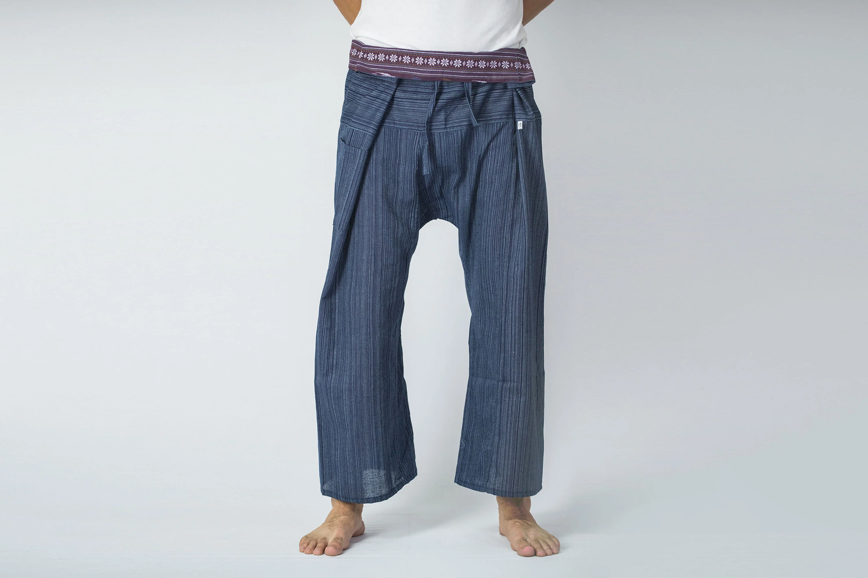 Unisex Thai Fisherman Pants in Dark Blue