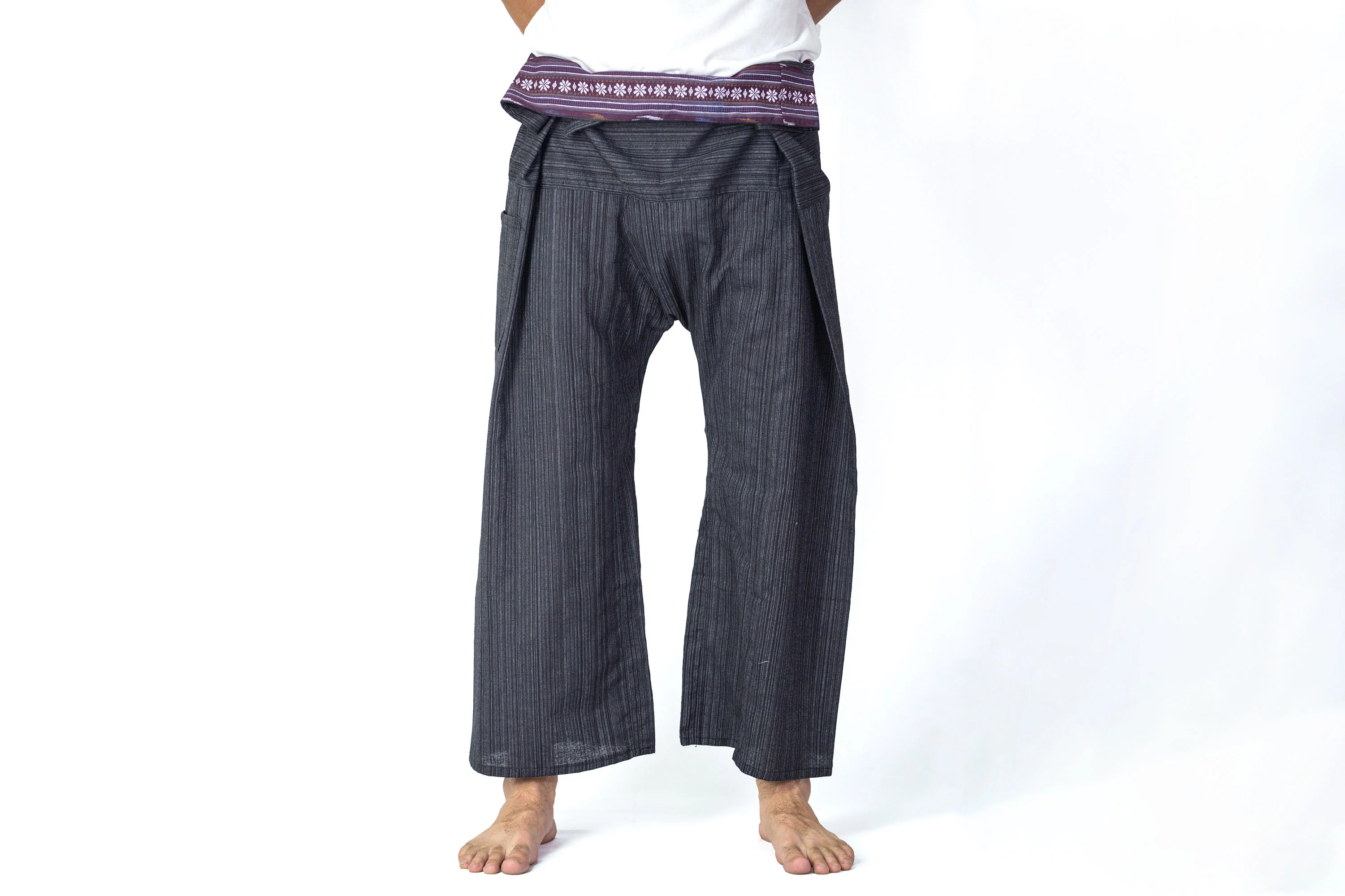 Unisex Thai Fisherman Pants in Black