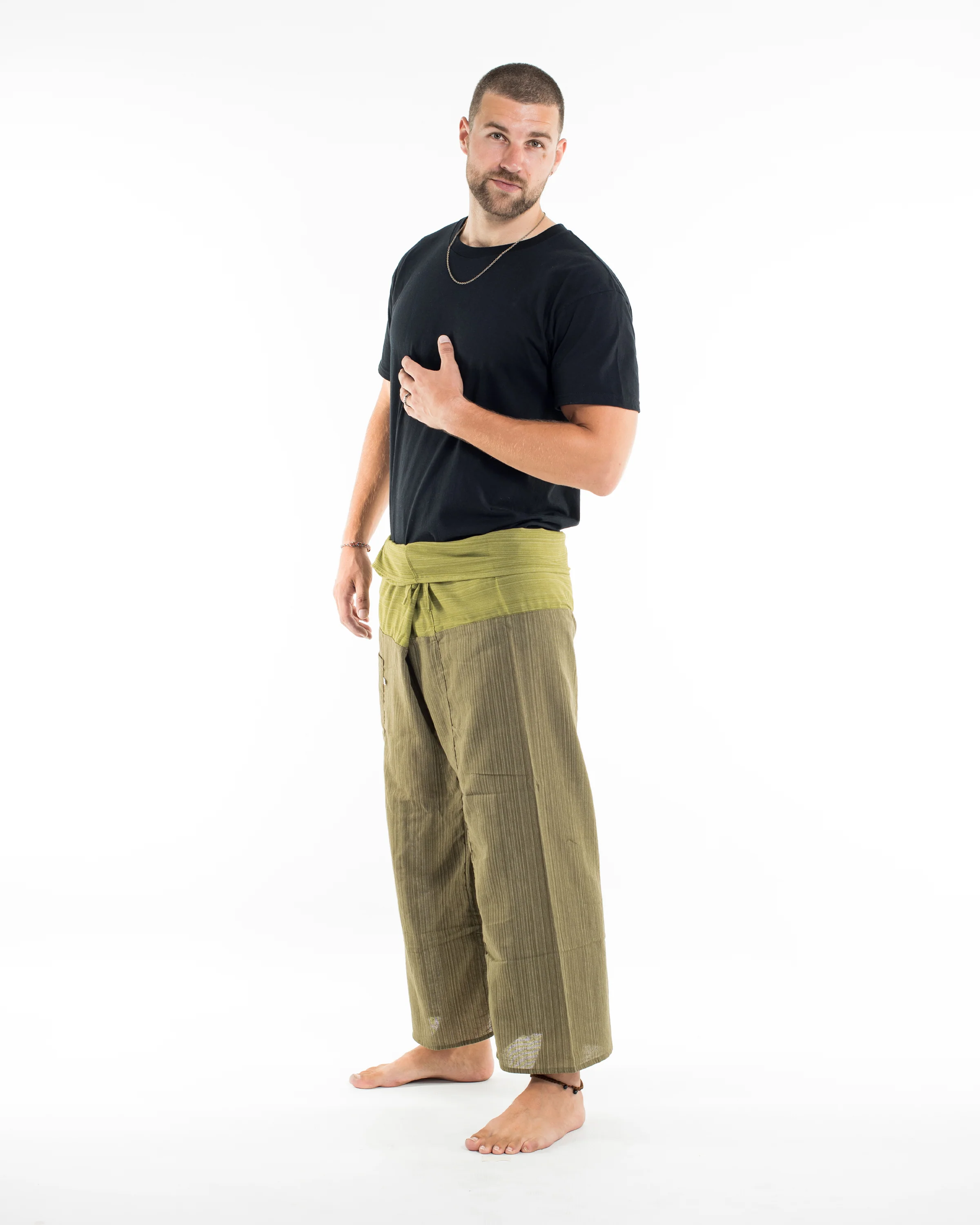 561-Unisex-2-Tone-Pinstripes-Thai-Fisherman-Pants-in-Green-5.webp Unisex 2-Tone Pinstripes Thai Fisherman Pants in Green