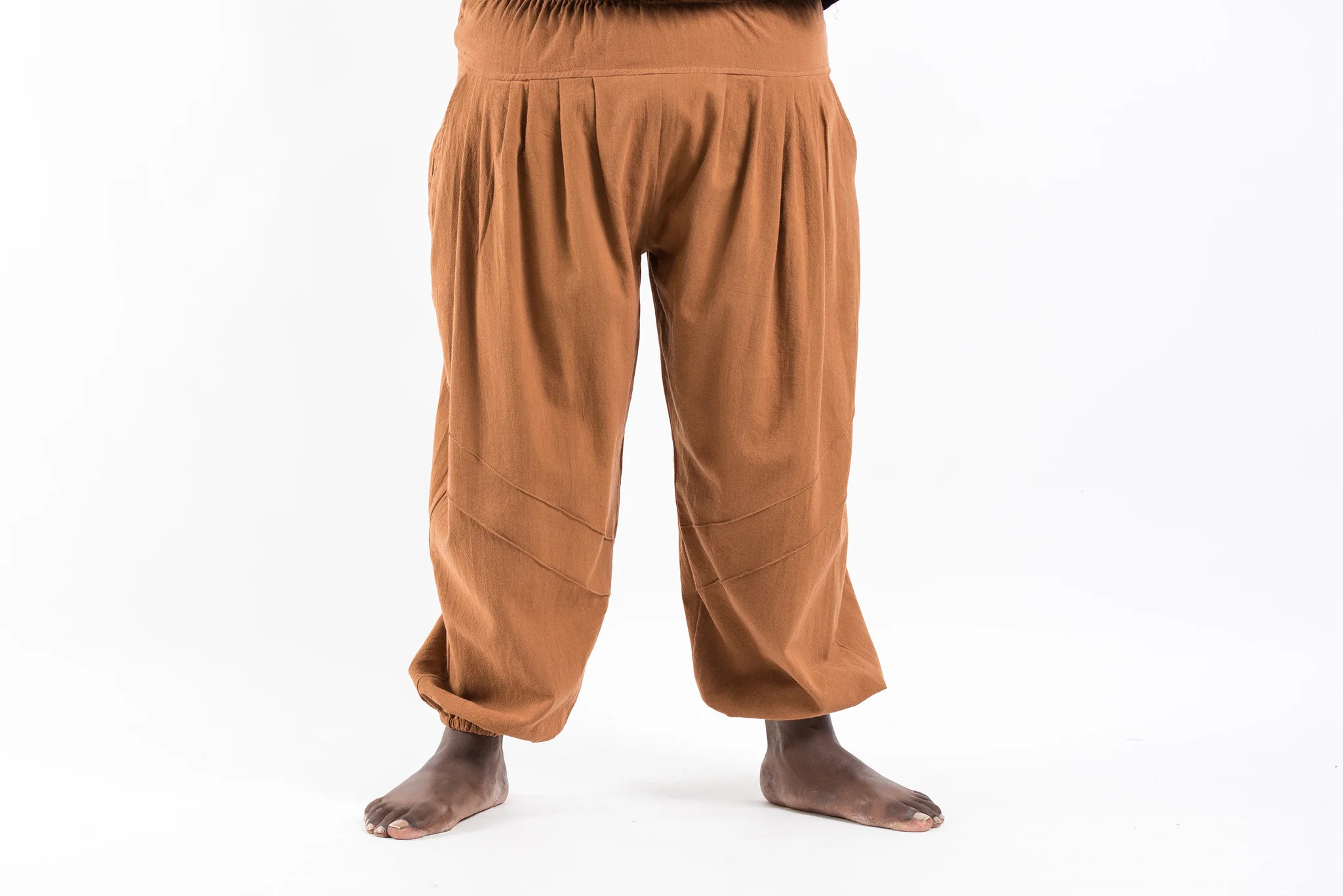 588-Plus-Size-Genie-Men-s-Cotton-Harem-Pants-in-Brown-3.webp Plus Size Genie Men's Cotton Harem Pants in Brown
