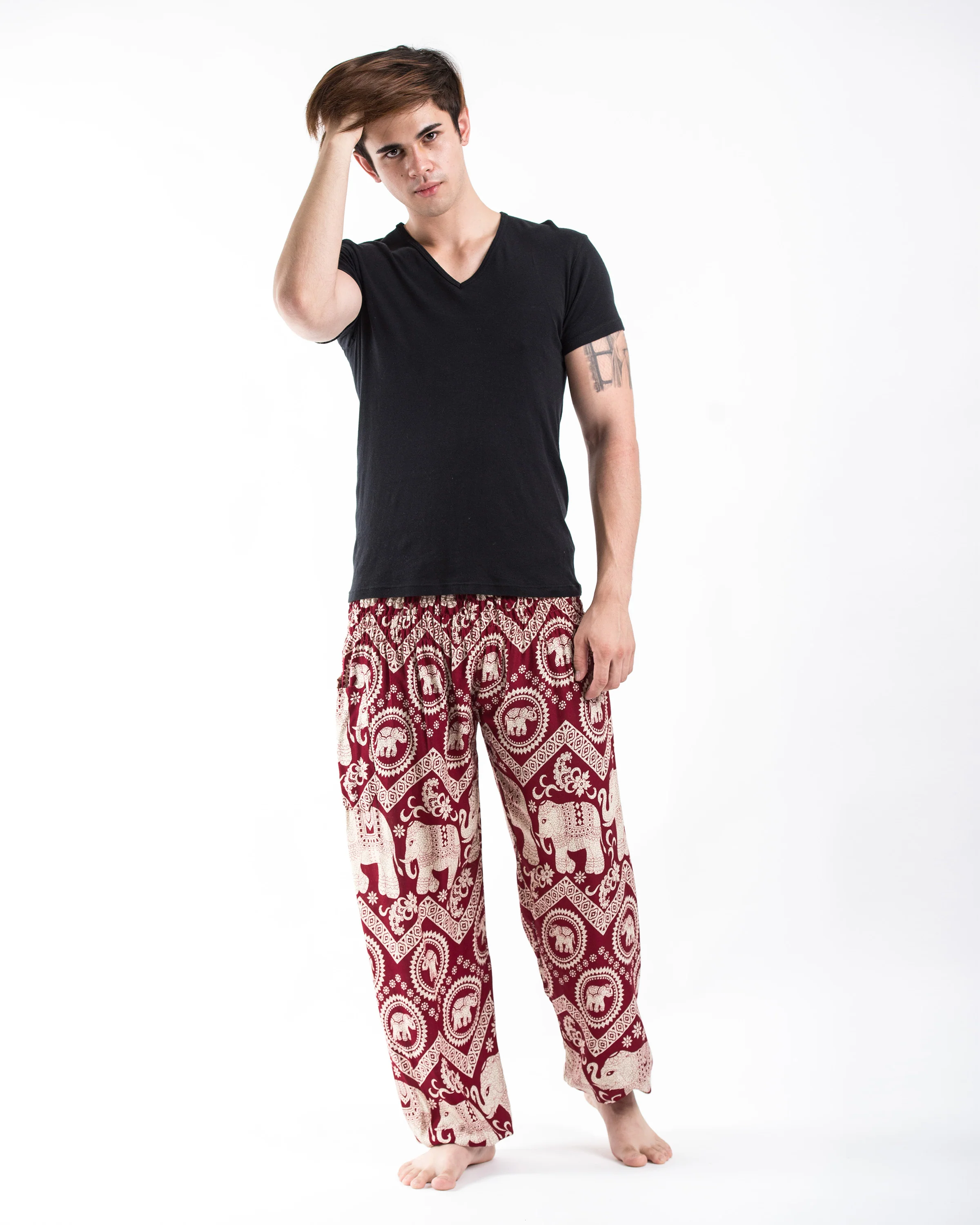 Imperial Elephant Men's Elephant Pants in Red