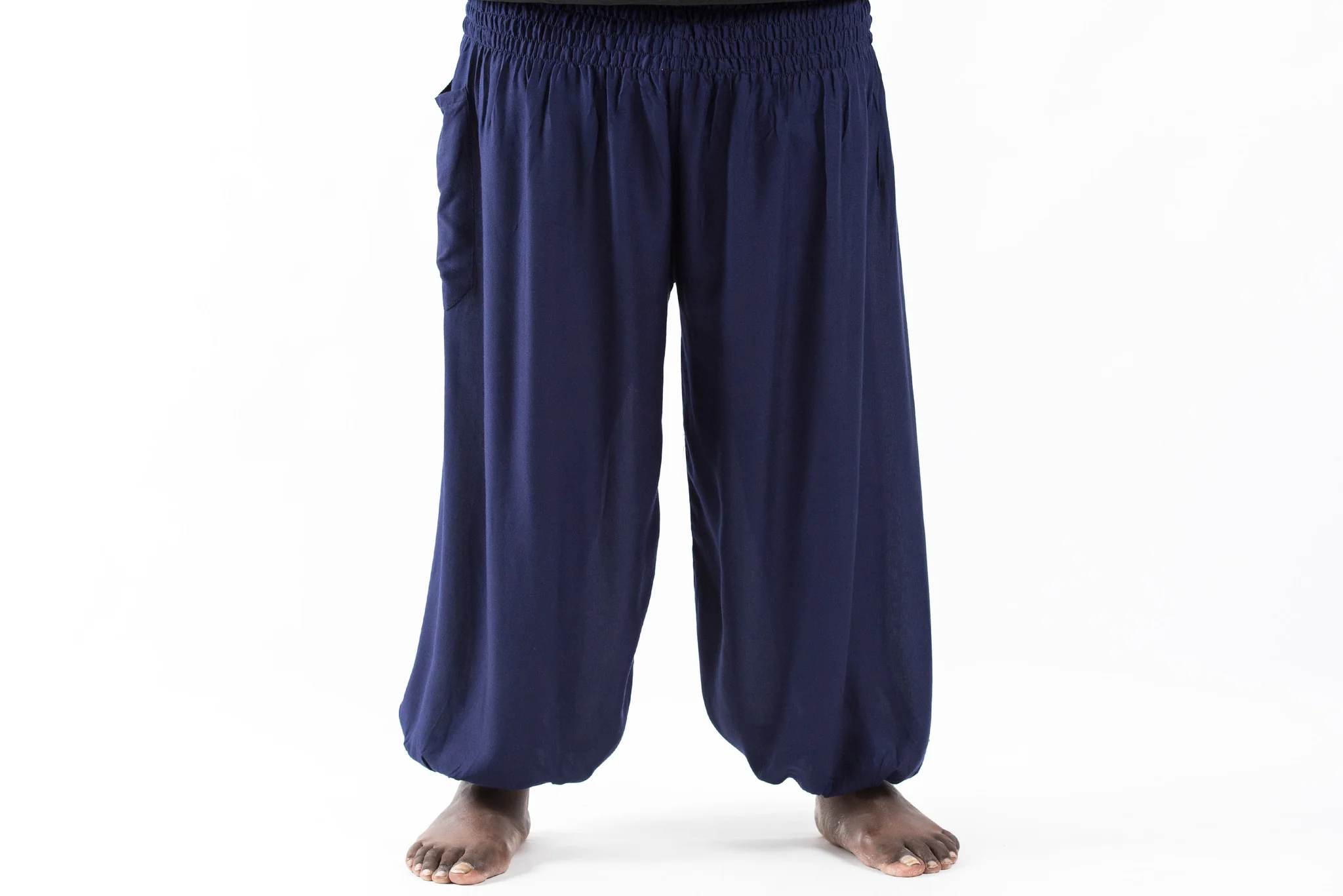 637-Plus-Size-Solid-Color-Men-s-Harem-Pants-in-Blue-2.webp Plus Size Solid Color Men's Harem Pants in Blue