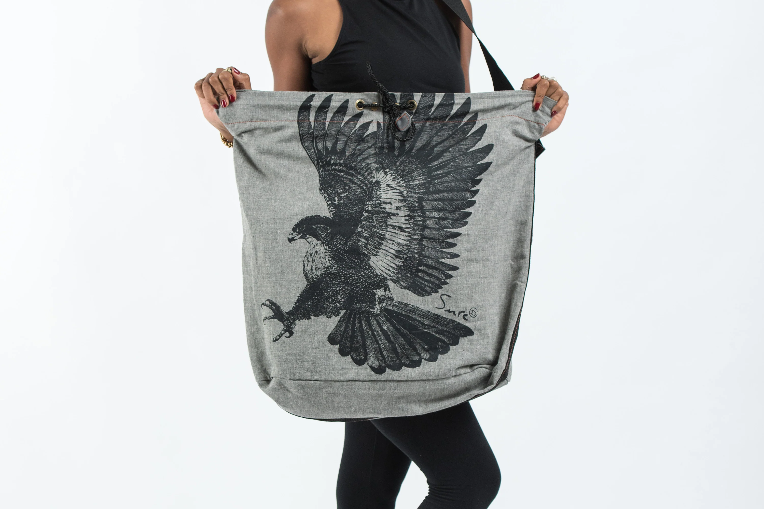 64-Eagle-Denim-Drawstring-Tote-Bag-3.webp Eagle Denim Drawstring Tote Bag
