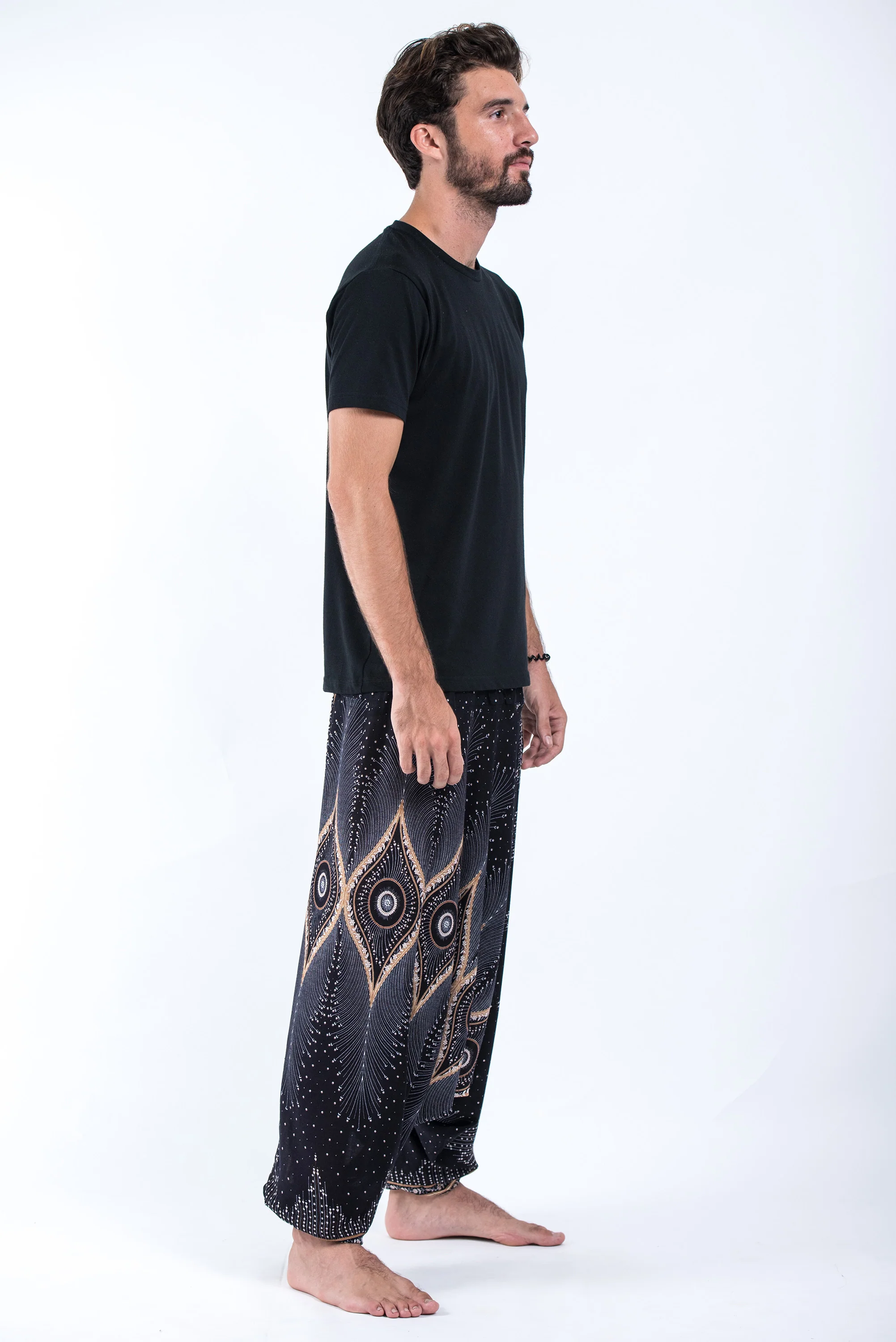 668-Diamond-Peacock-Drop-Crotch-Men-s-Harem-Pants-in-Black-3.webp Diamond Peacock Drop Crotch Men's Harem Pants in Black
