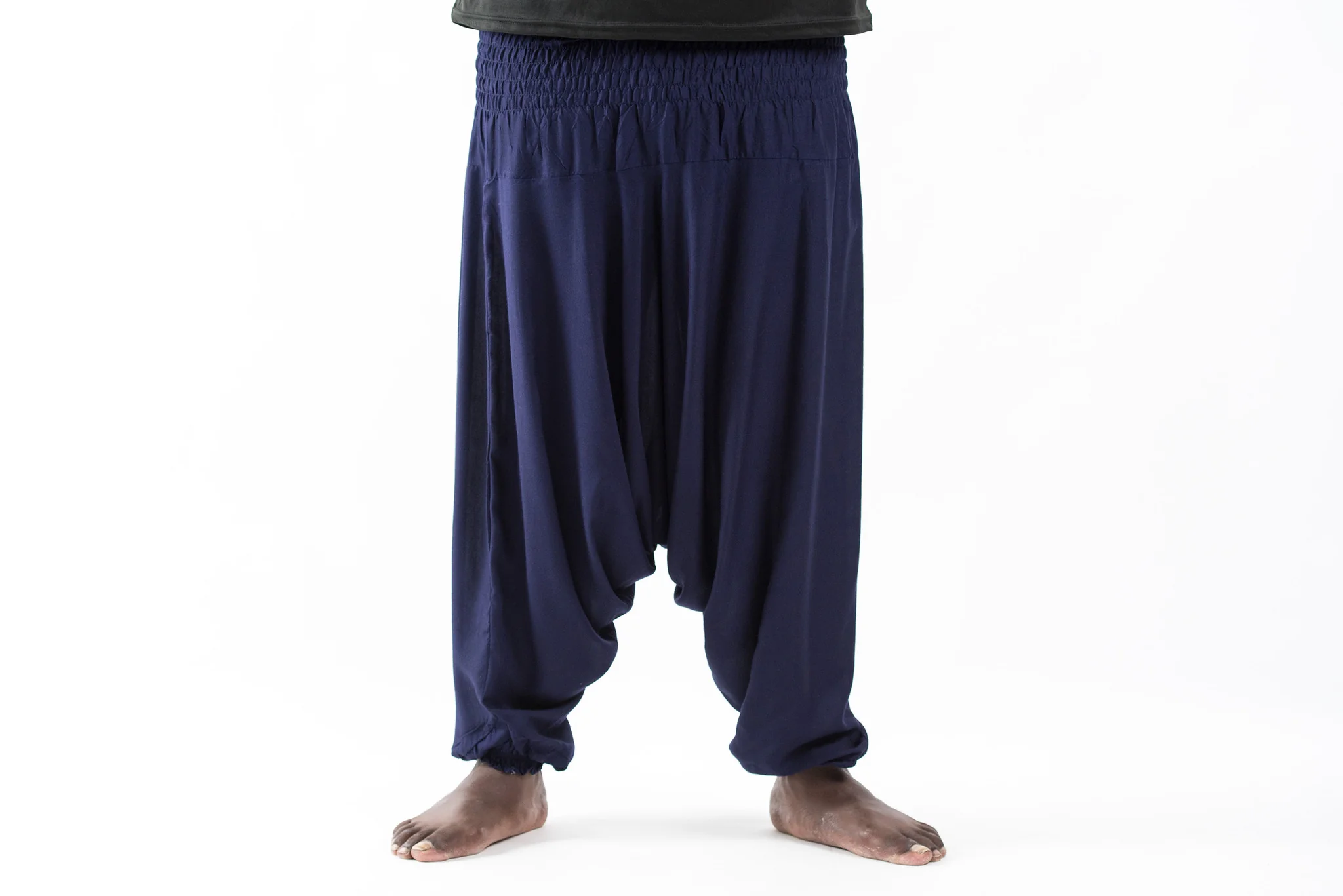 684-Plus-Size-Solid-Color-Drop-Crotch-Men-s-Harem-Pants-in-Blue-2.webp Plus Size Solid Color Drop Crotch Men's Harem Pants in Blue