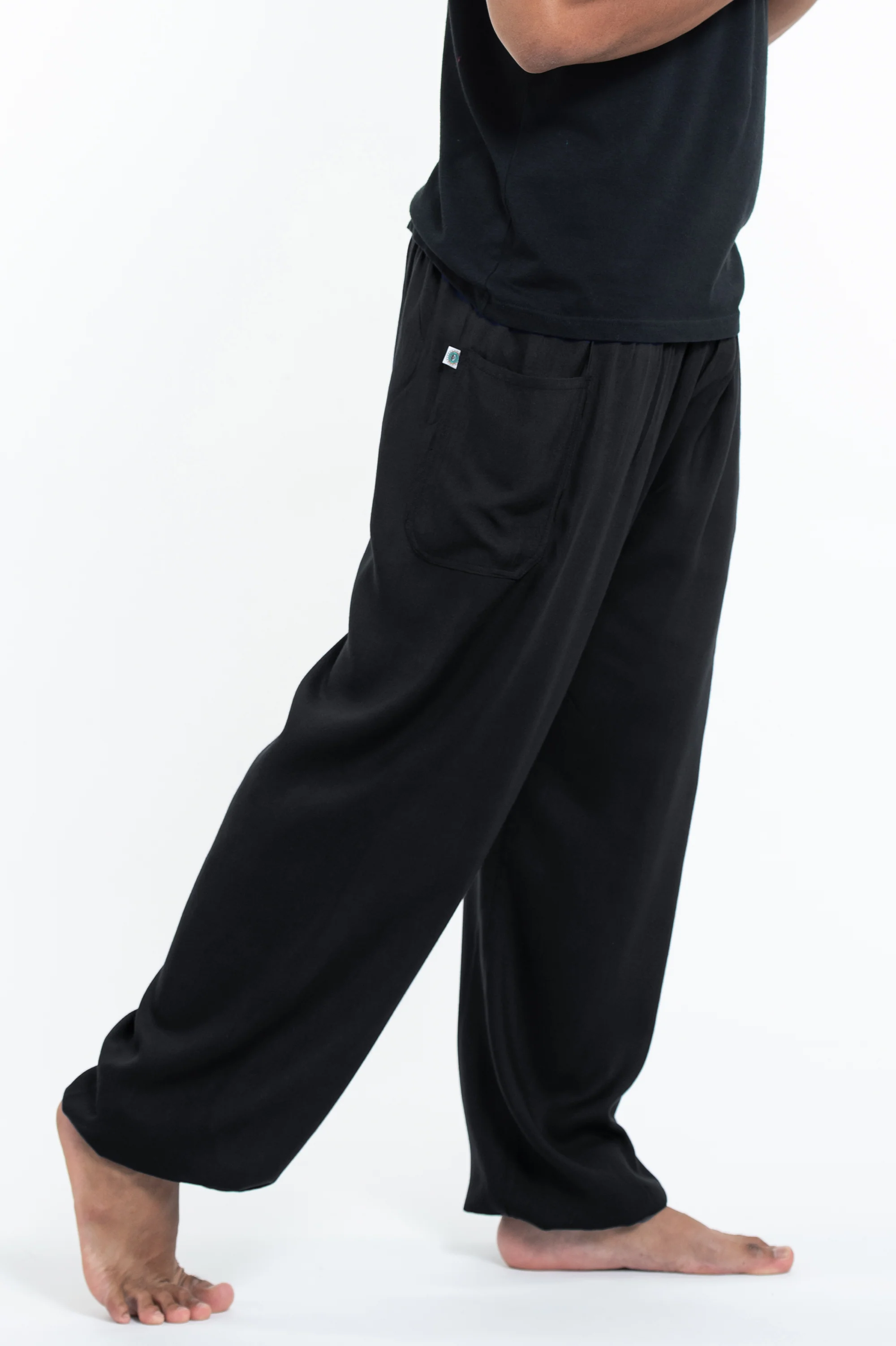 700-Solid-Color-Men-s-Tall-Harem-Pants-in-Black-3.webp Solid Color Men's Tall Harem Pants in Black