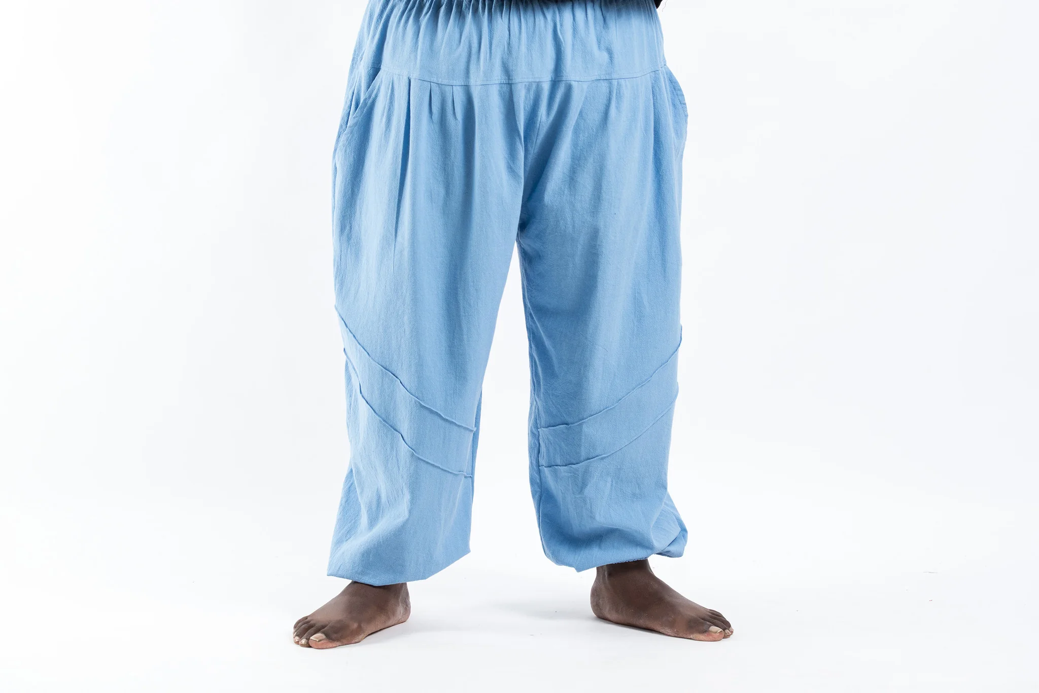 726-Plus-Size-Genie-Men-s-Cotton-Harem-Pants-in-Light-Blue-3.webp Plus Size Genie Men's Cotton Harem Pants in Light Blue