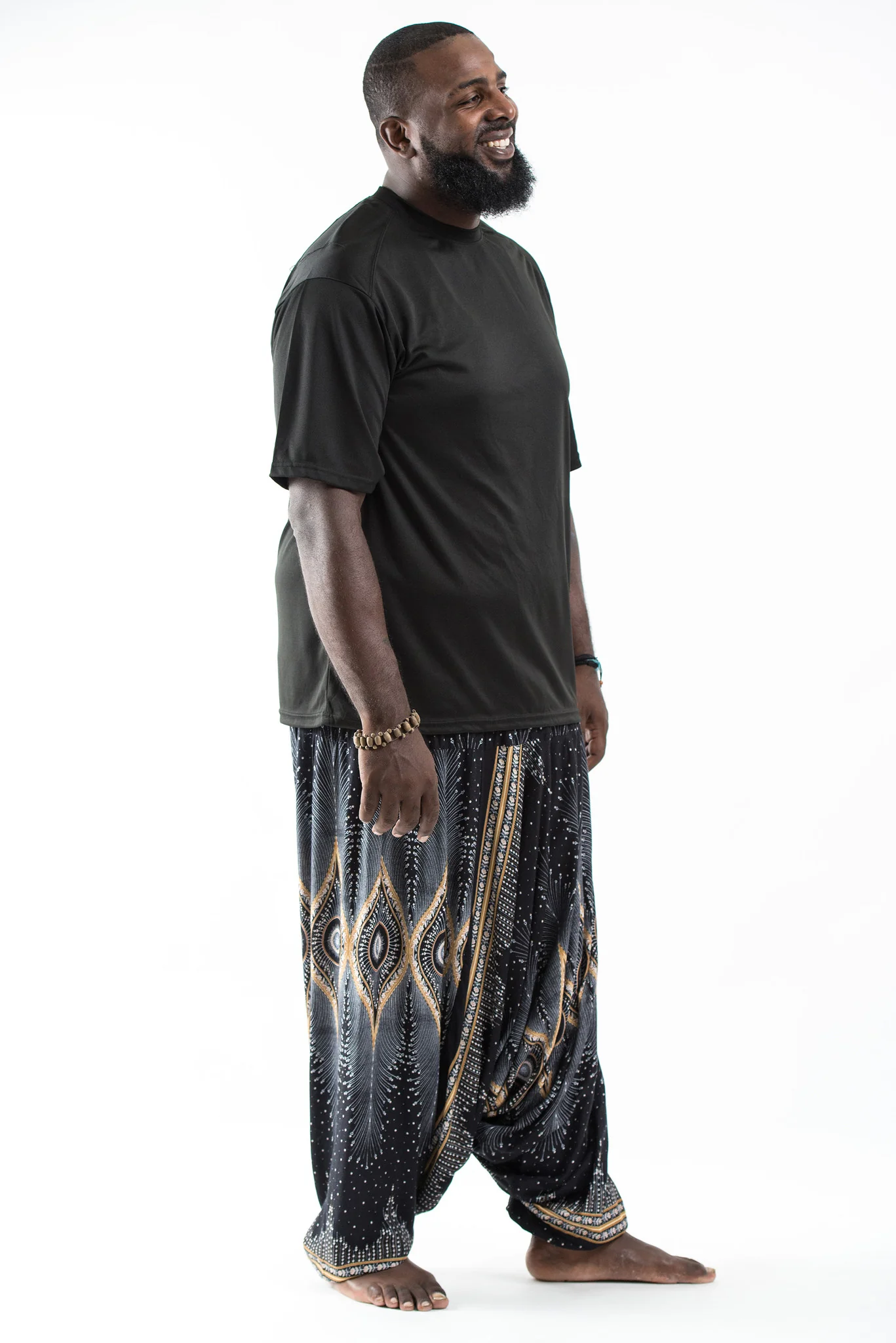 744-Plus-Size-Diamond-Peacock-Drop-Crotch-Men-s-Harem-Pants-in-Black-3.webp Plus Size Diamond Peacock Drop Crotch Men's Harem Pants in Black