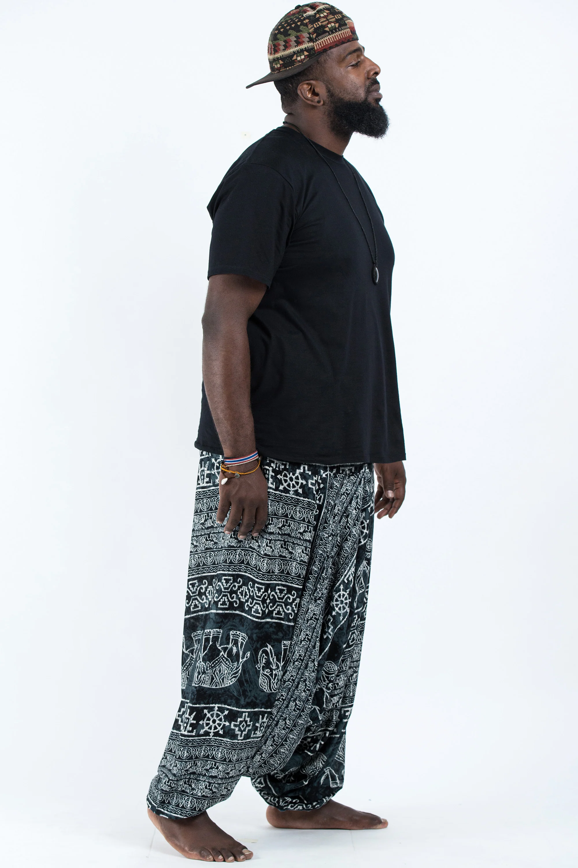 760-Plus-Size-Marble-Elephant-Drop-Crotch-Men-s-Elephant-Pants-in-Black-4.webp Plus Size Marble Elephant Drop Crotch Men's Elephant Pants in Black