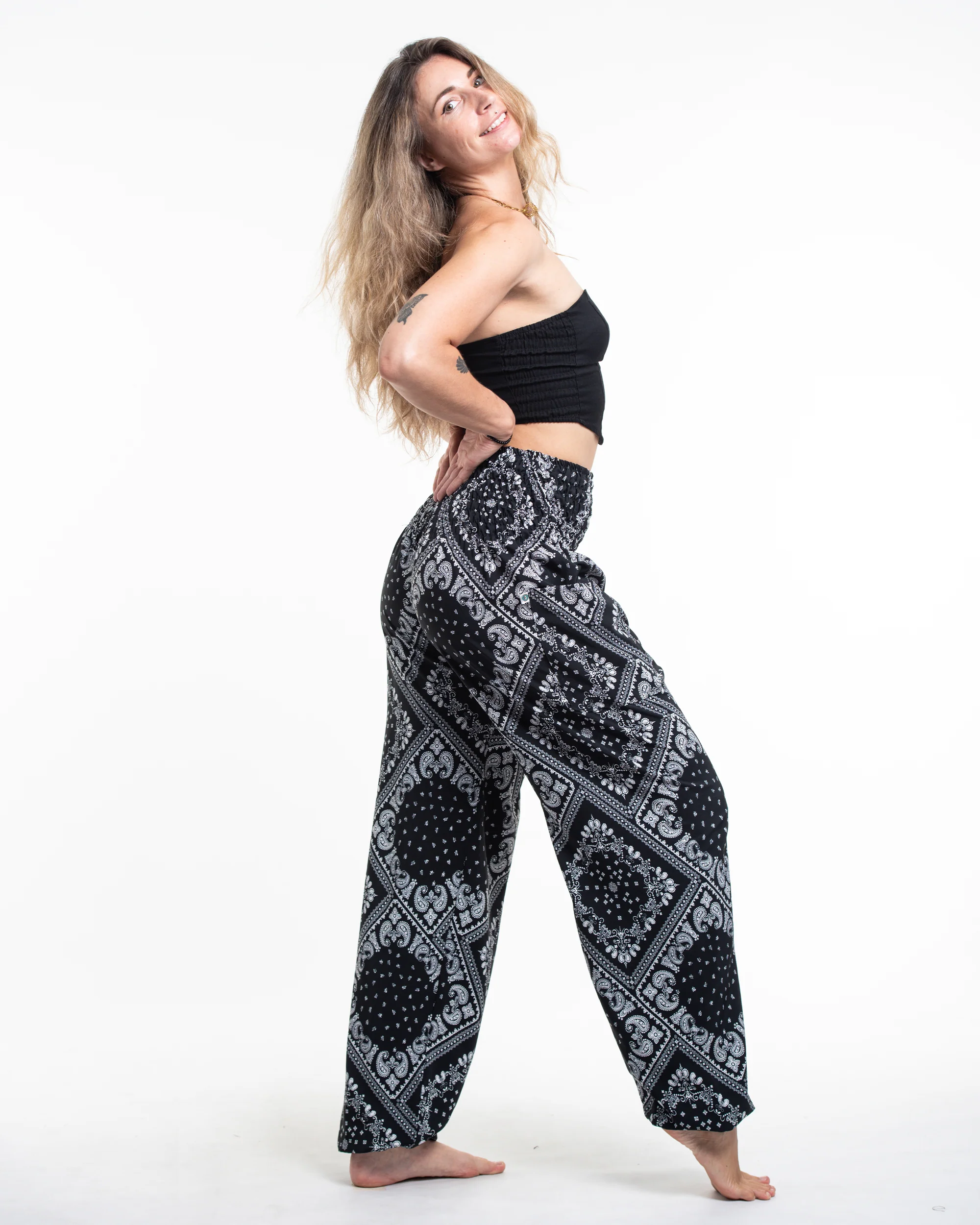 763-Patchwork-Paisley-Tall-Harem-Pants-in-Black-4.webp Patchwork Paisley Tall Harem Pants in Black