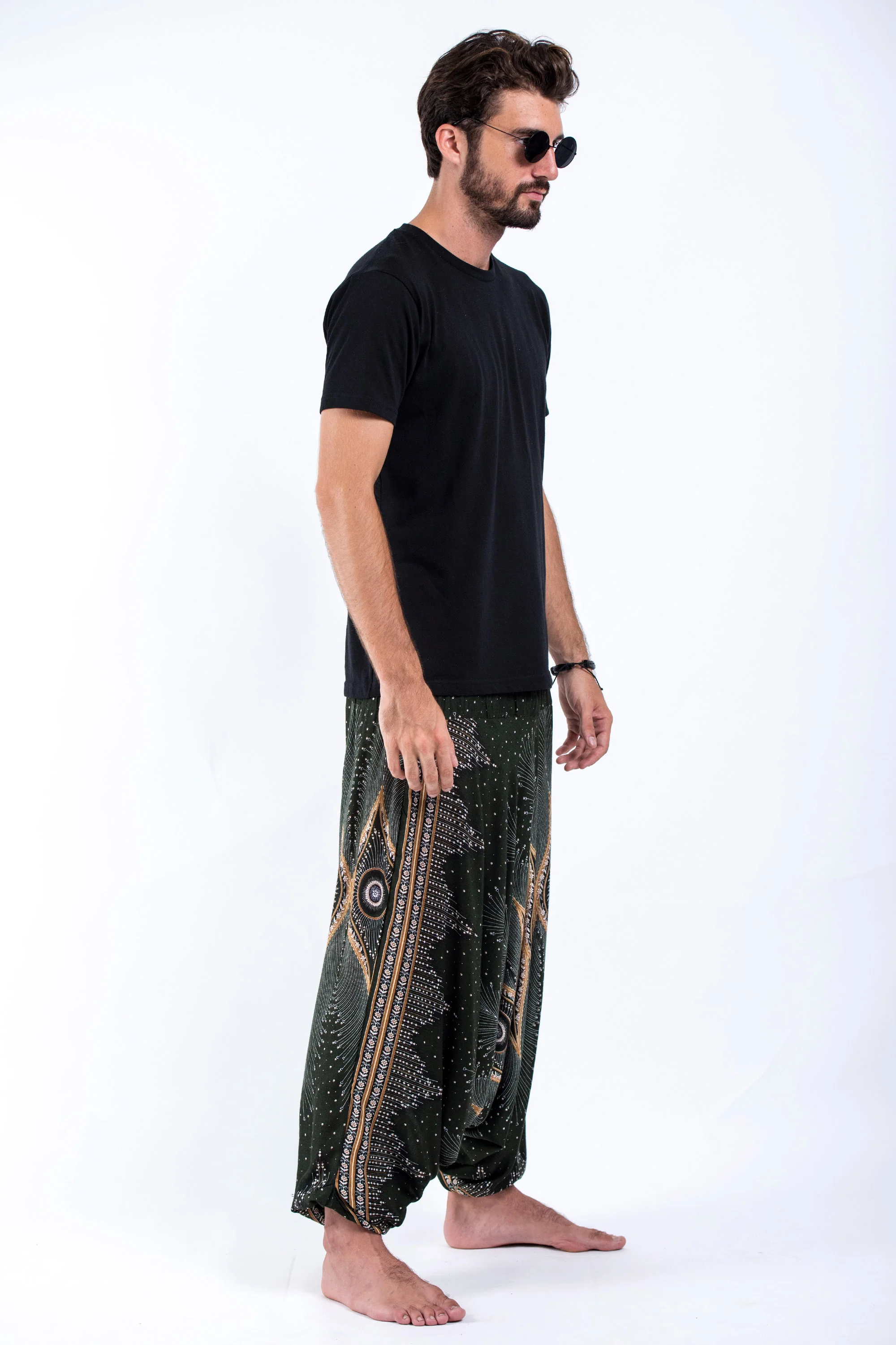 777-Diamond-Peacock-Drop-Crotch-Men-s-Harem-Pants-in-Green-3.webp Diamond Peacock Drop Crotch Men's Harem Pants in Green